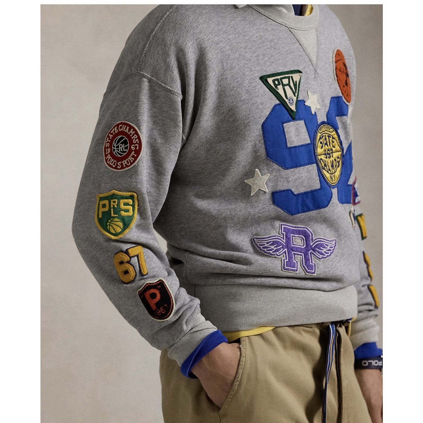 Polo Ralph Lauren NWT POLO RALPH LAUREN Men Grey Fleece Pullover Sweatshirt Size US S / EU 44-46 / 1 - 13 Thumbnail
