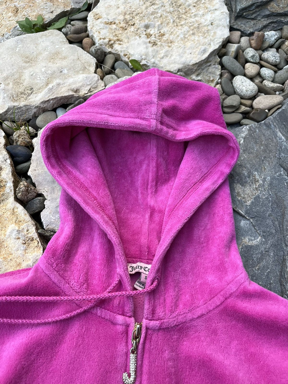 Juicy Couture × Vintage Vintage Juicy Couture y2k velvet zip hoodie basic sweatshirt Size S / US 4 / IT 40 - 12 Thumbnail