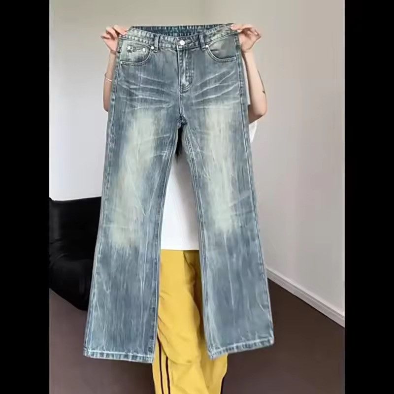 Japanese Brand Vintage style washed and aged casual micro flare jeans Size US 32 / EU 48 - 7 Thumbnail