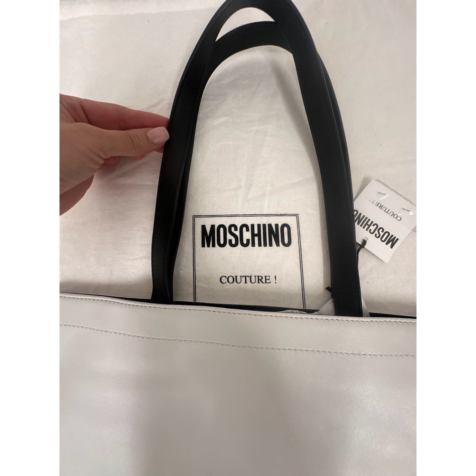 Moschino SS24 MOSCHINO COUTURE Leather Cloud & Padlock 1989 Tote Bag Size ONE SIZE - 10 Thumbnail