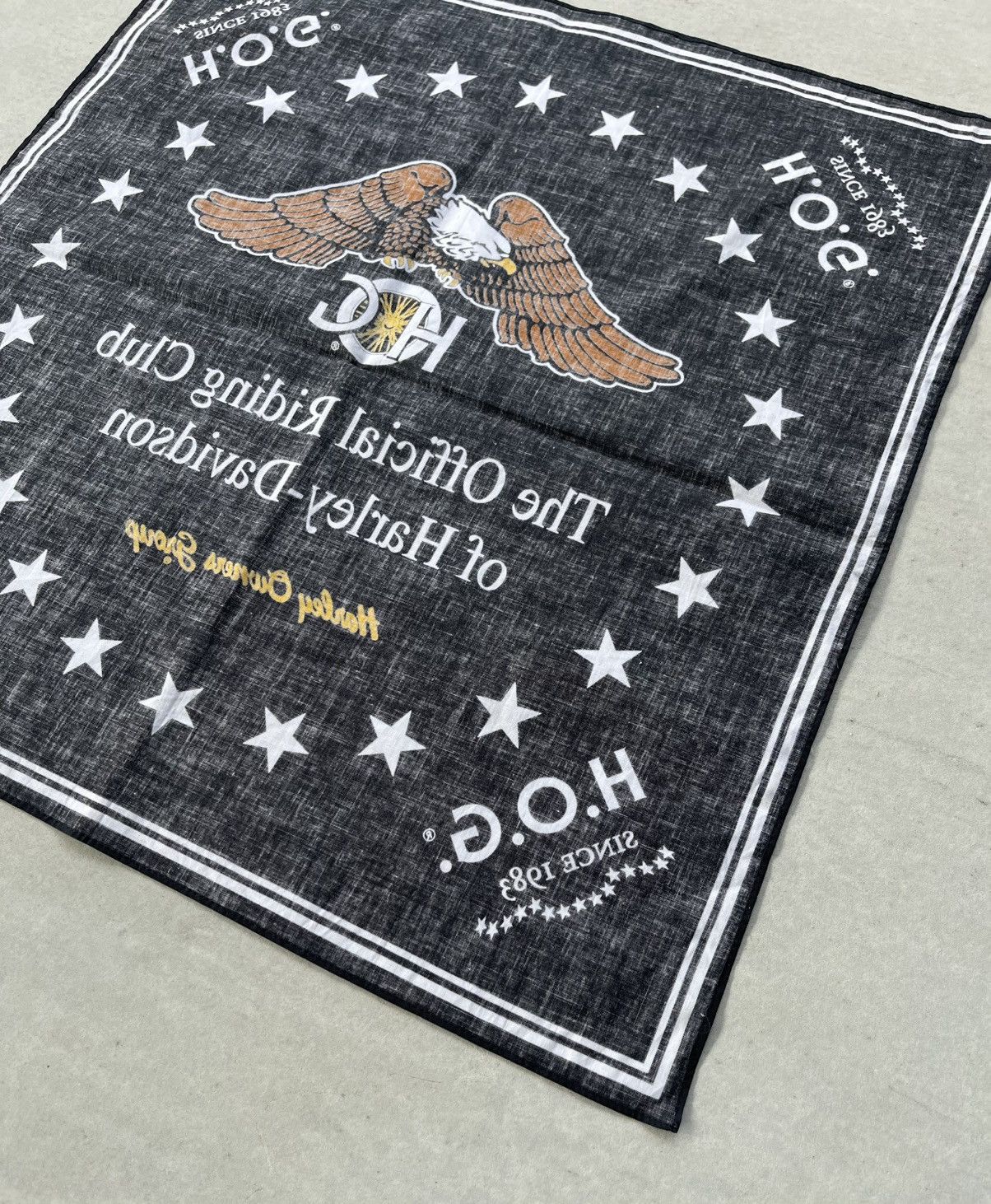 Harley Davidson 🔥VINTAGE HARLEY DAVIDSON HOG OFFICIAL RIDING CLUB BANDANA Size ONE SIZE - 6 Thumbnail