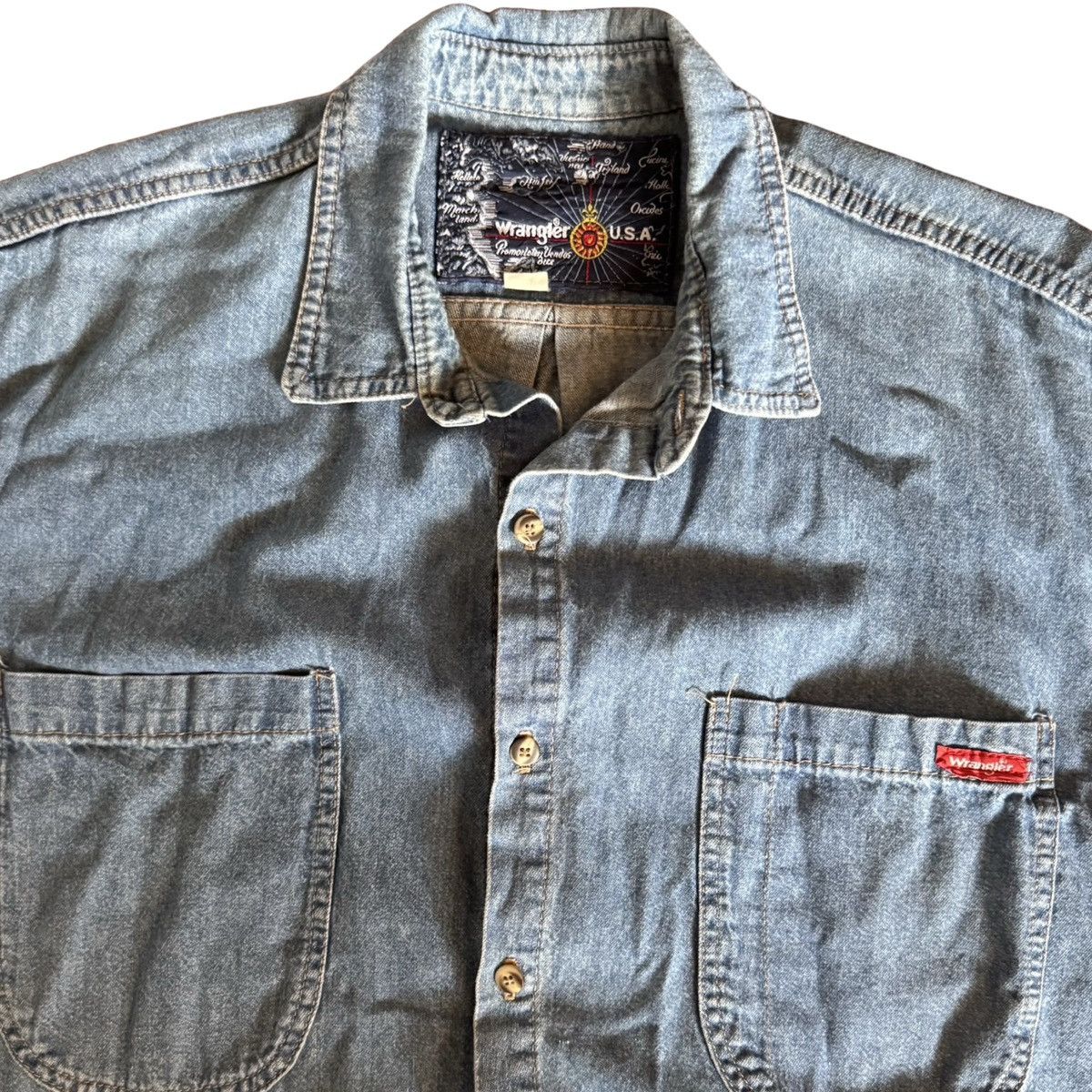 Wrangler Vintage Wrangler Men’s Denim Button-Up Shirt - Size XL Size US XL / EU 56 / 4 - 3 Thumbnail