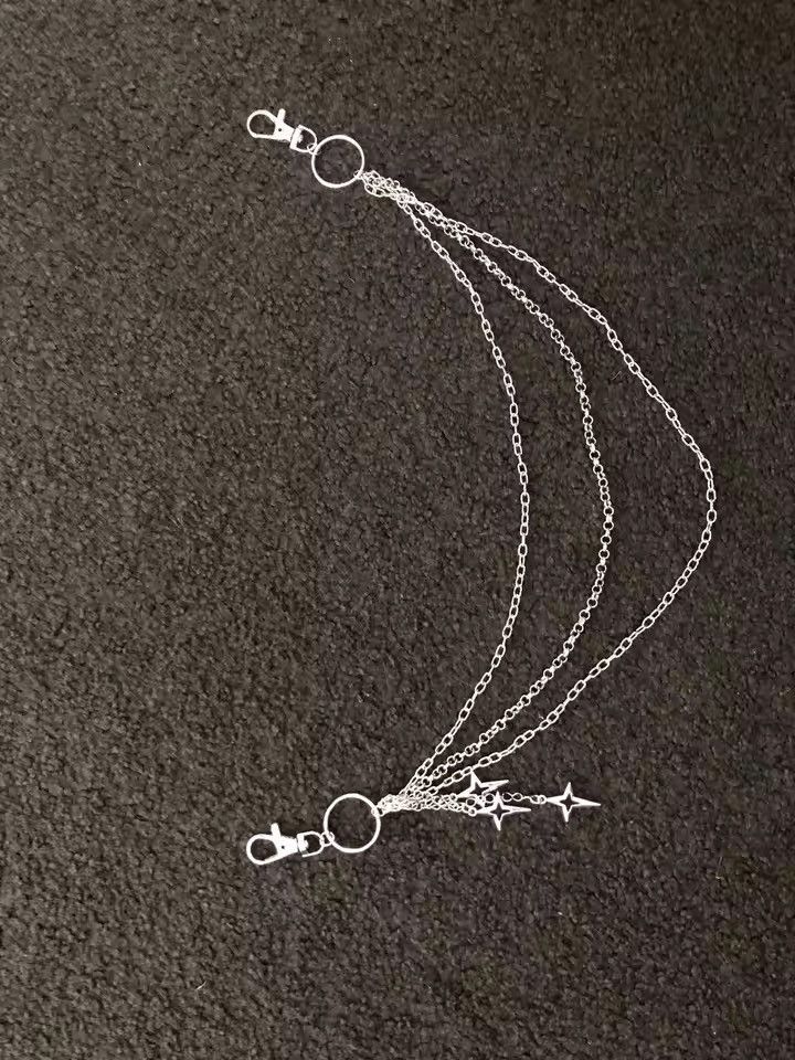 Other Punk Multilayer Metal Star Pendant Pant Chain Size ONE SIZE - 6 Thumbnail