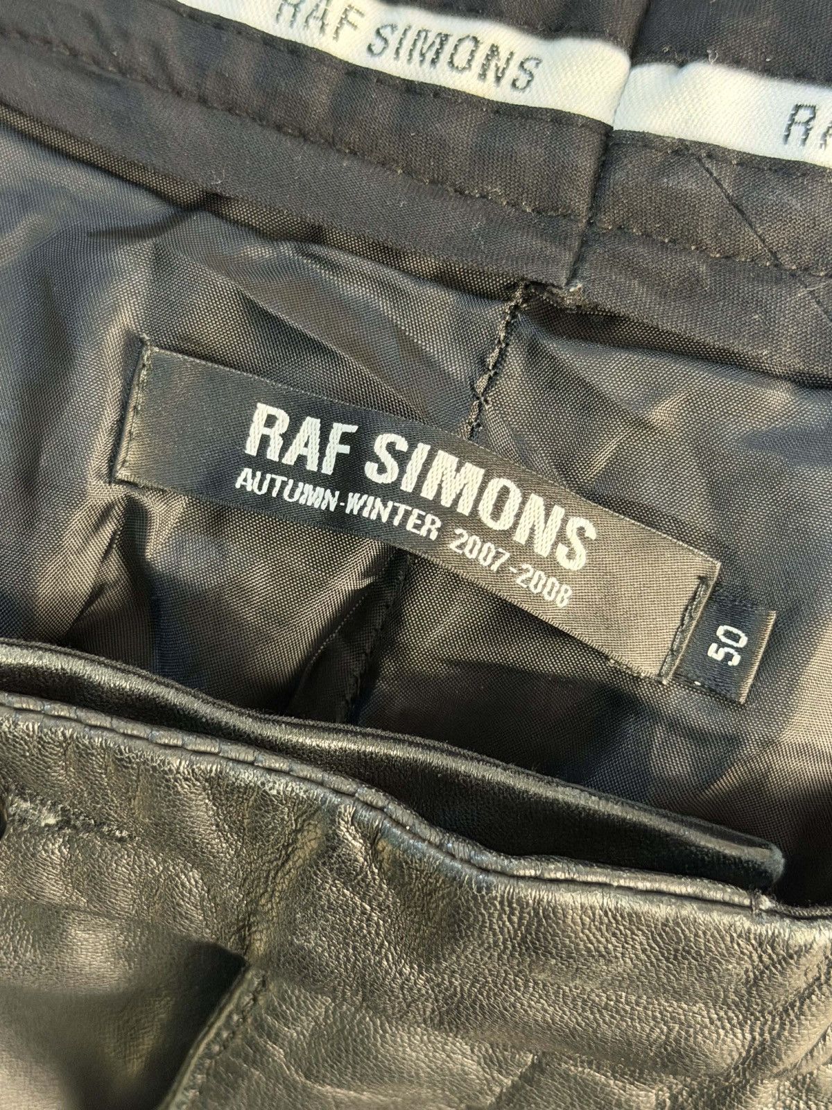 Raf Simons Raf Simons A/W 2007-2008 Black Leather Pants Size US 32 / EU 48 - 5 Thumbnail