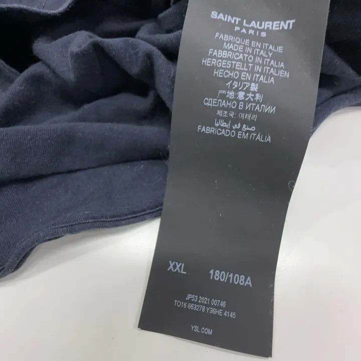 Saint Laurent Paris Saint Laurent Logo Crew Neck T-Shirt for Men-2507 Size US XXL / EU 58 / 5 - 1 Thumbnail