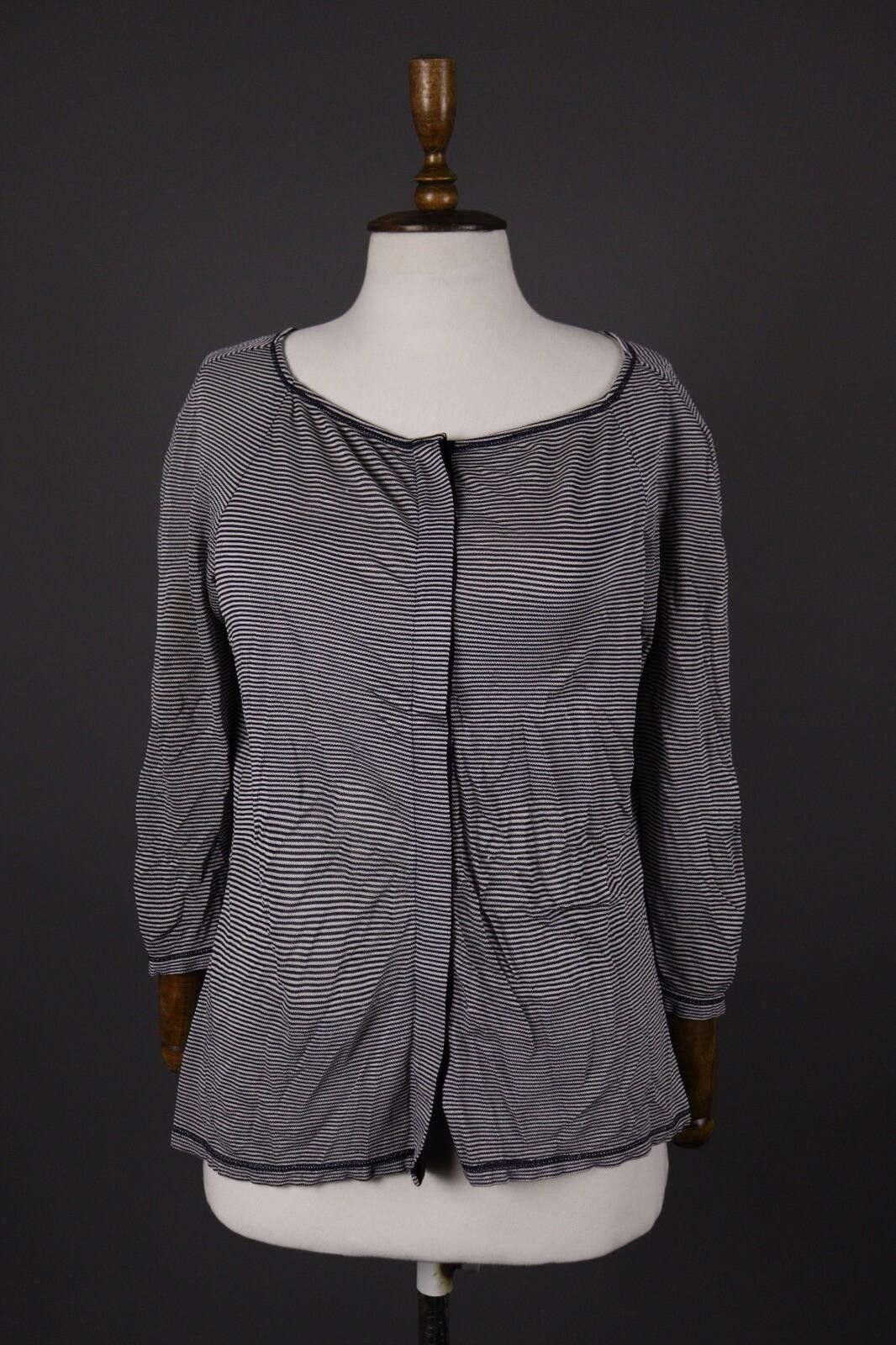 Armani Collezioni ARMANI COLLEZIONI Gray Stripe Top Shirt Blouse Size 48 Size M / US 6-8 / IT 42-44 - 1 Thumbnail