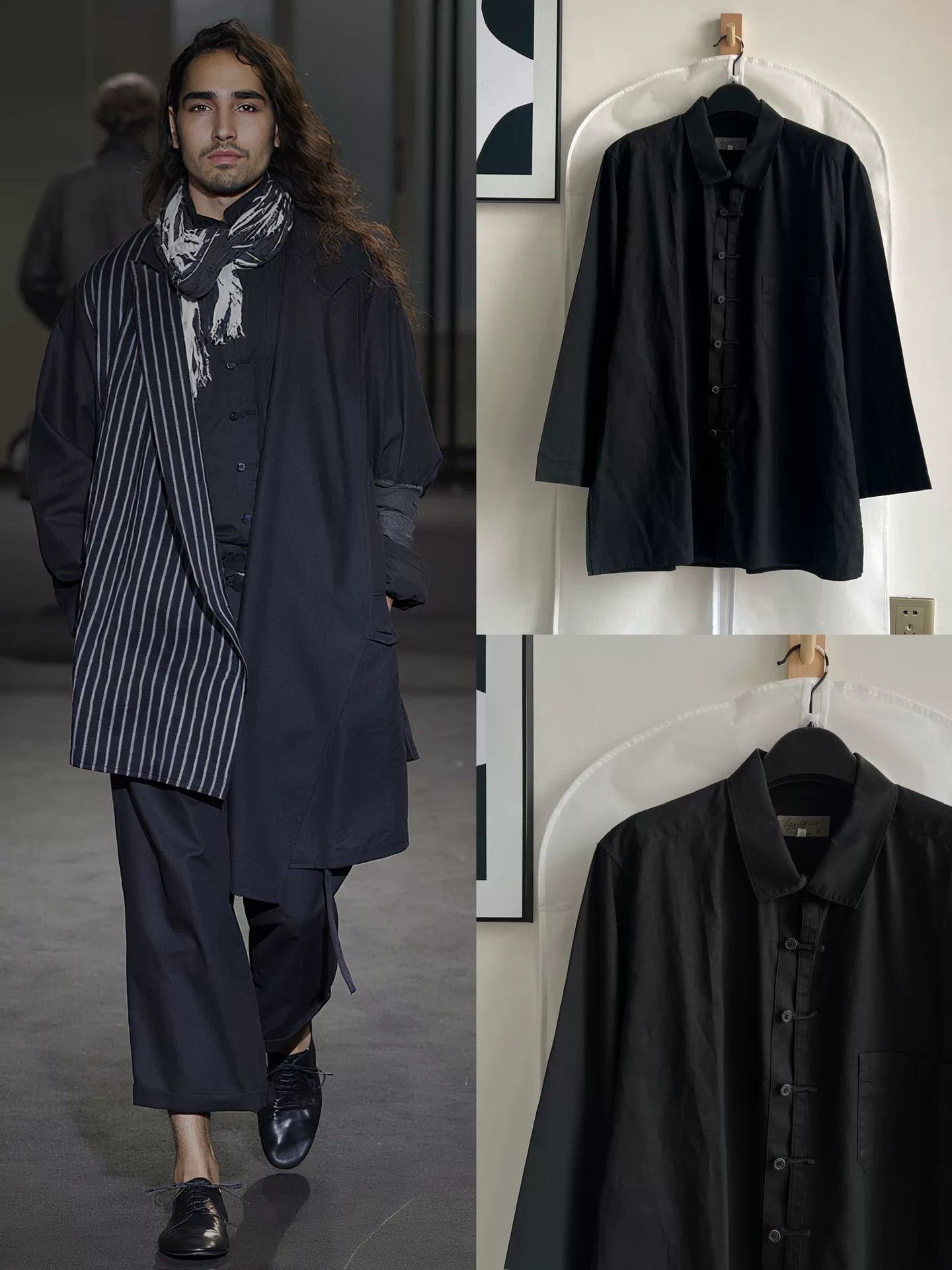 Yohji Yamamoto Yohji Yamamoto Black Oversized Shirt Size US M / EU 48-50 / 2 - 1 Thumbnail