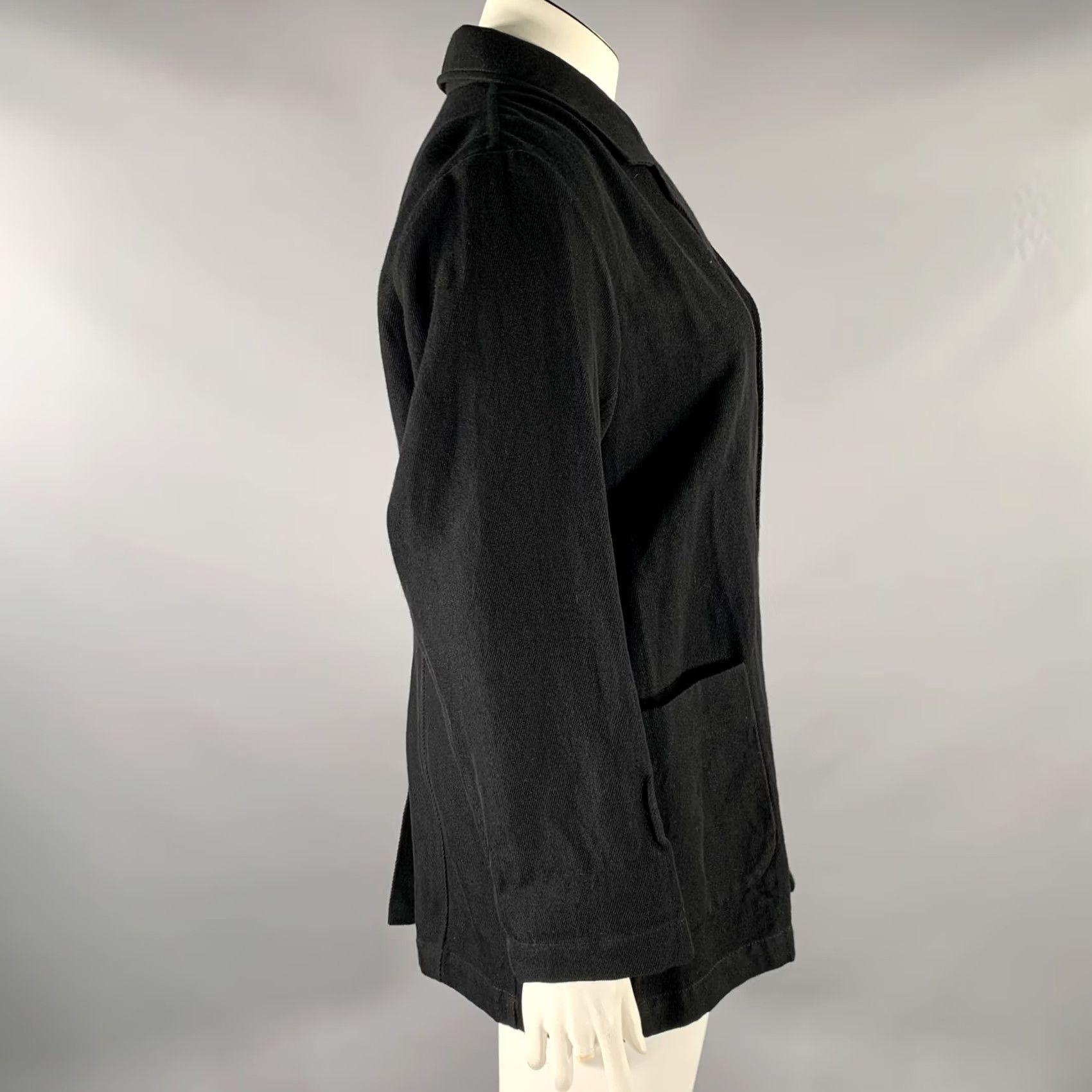 Casey Casey CASEY CASEY Black Wool Linen 3 button Jacket Size L Size L / US 10 / IT 46 - 2 Thumbnail