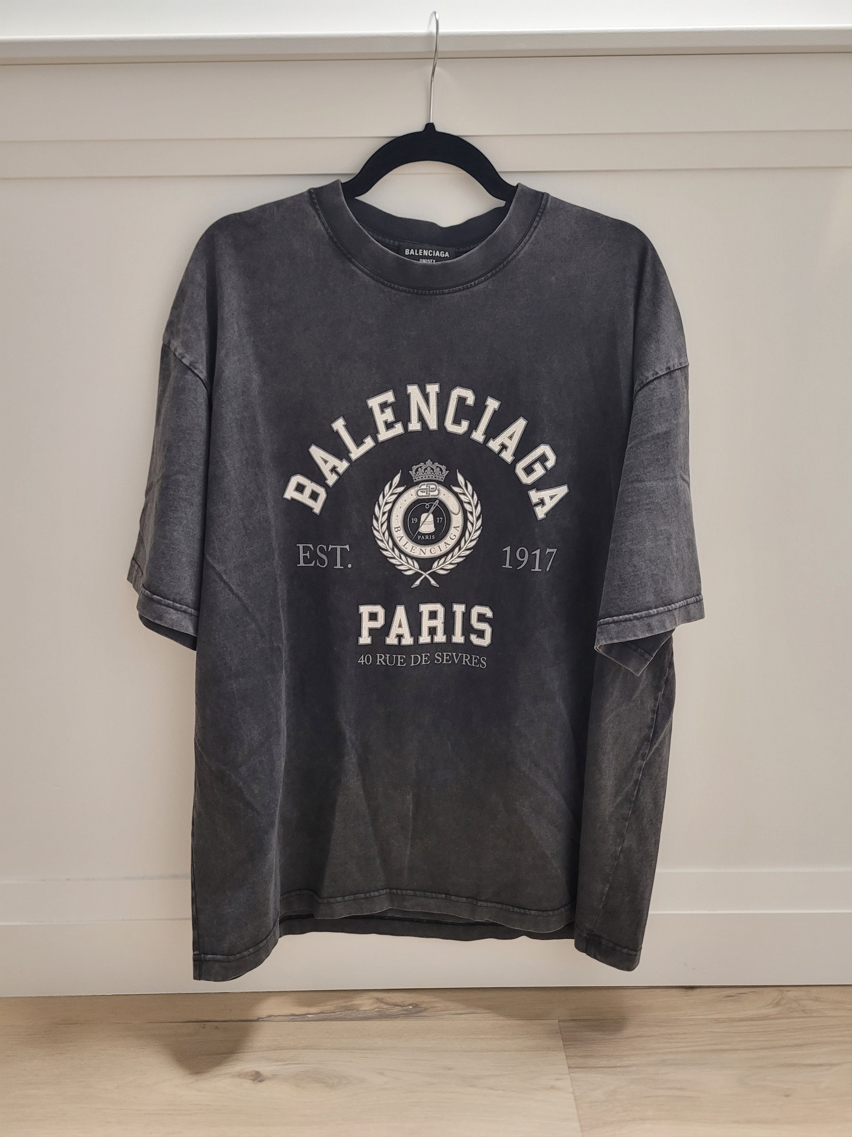 Balenciaga Balenciaga Black College 1917 t-shirt | Grailed
