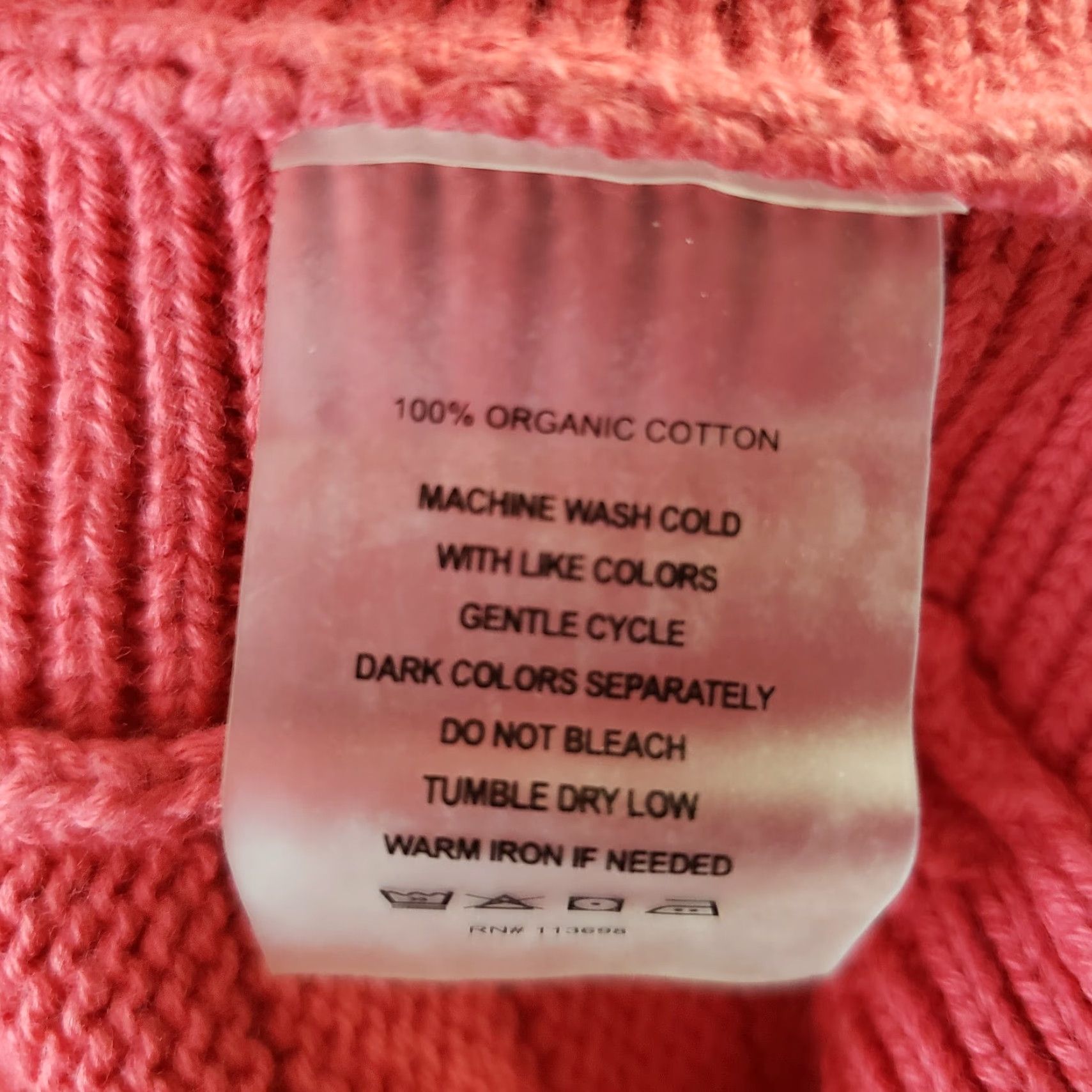 Vintage Margaret O'leary Womens Knit Tank Top Sz Medium Pink/Red Organic Cotton Size M / US 6-8 / IT 42-44 - 5 Thumbnail