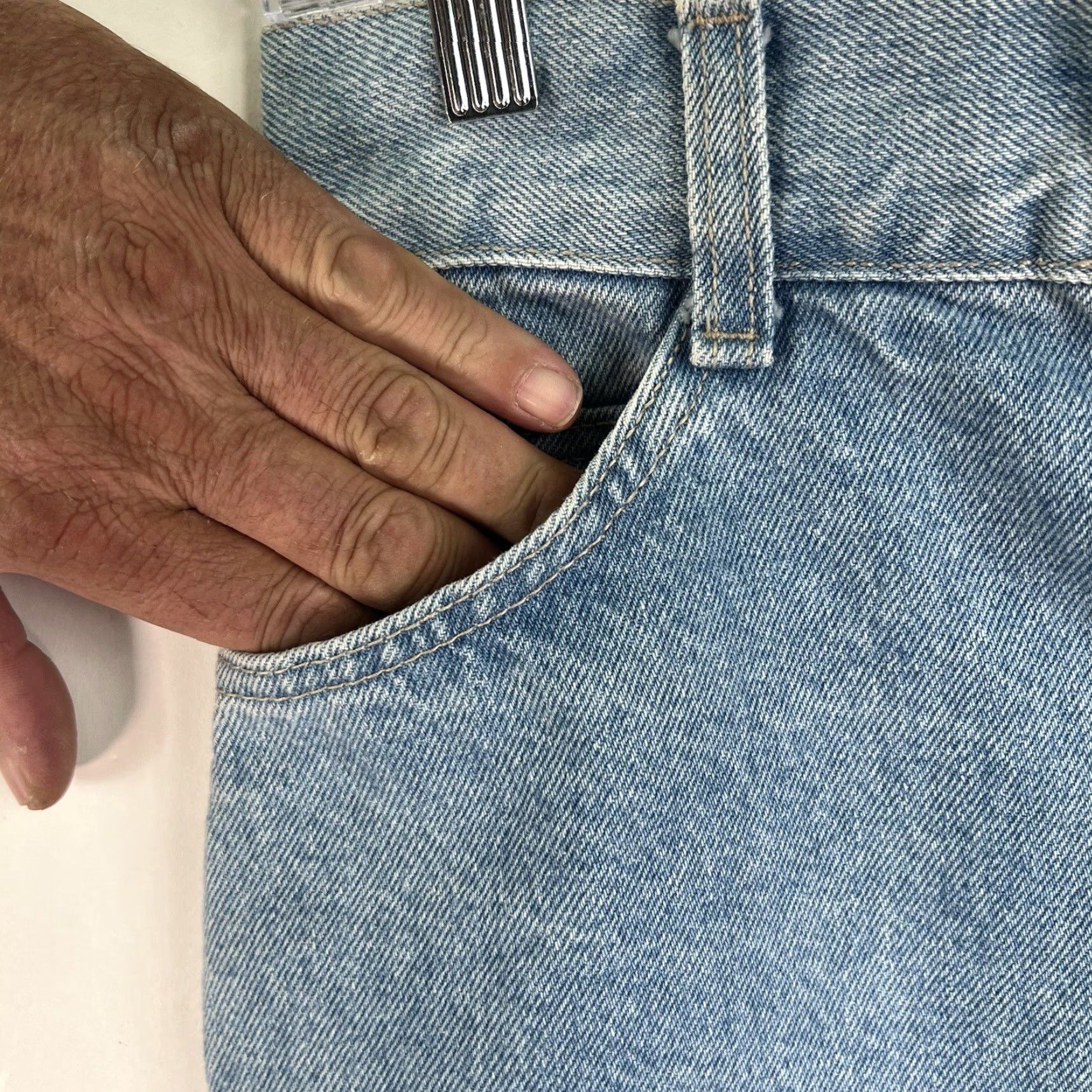 Denime Vintage Stuffed Shirts Denim A-Line Jeans Skirt Womens Size 11/12 Blue Denim Cotton Blue White Size XL / US 12-14 / IT 48-50 - 4 Thumbnail