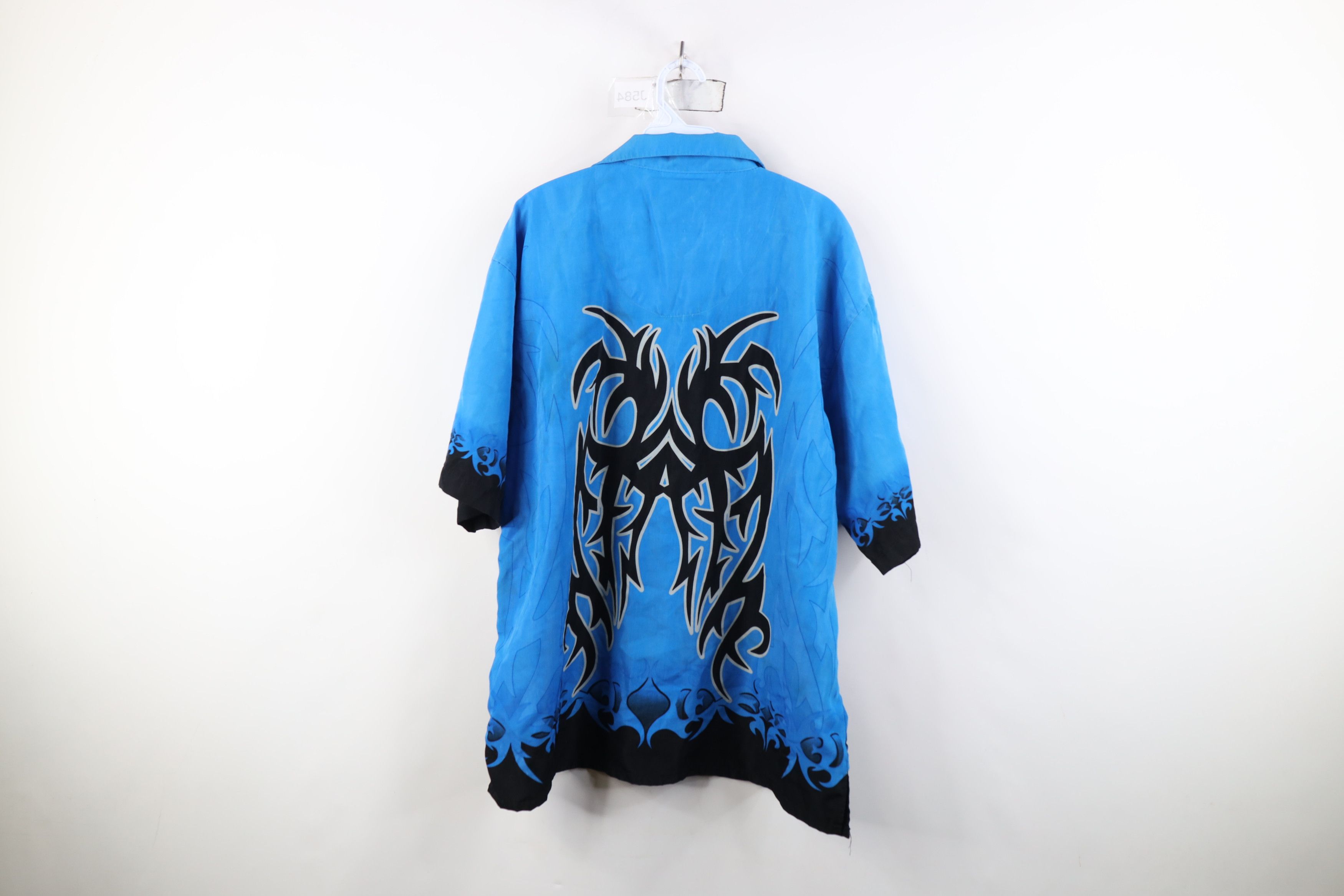 Vintage Vintage 90s Y2K Streetwear Short Sleeve Collared Shirt Size US L / EU 52-54 / 3 - 12 Thumbnail