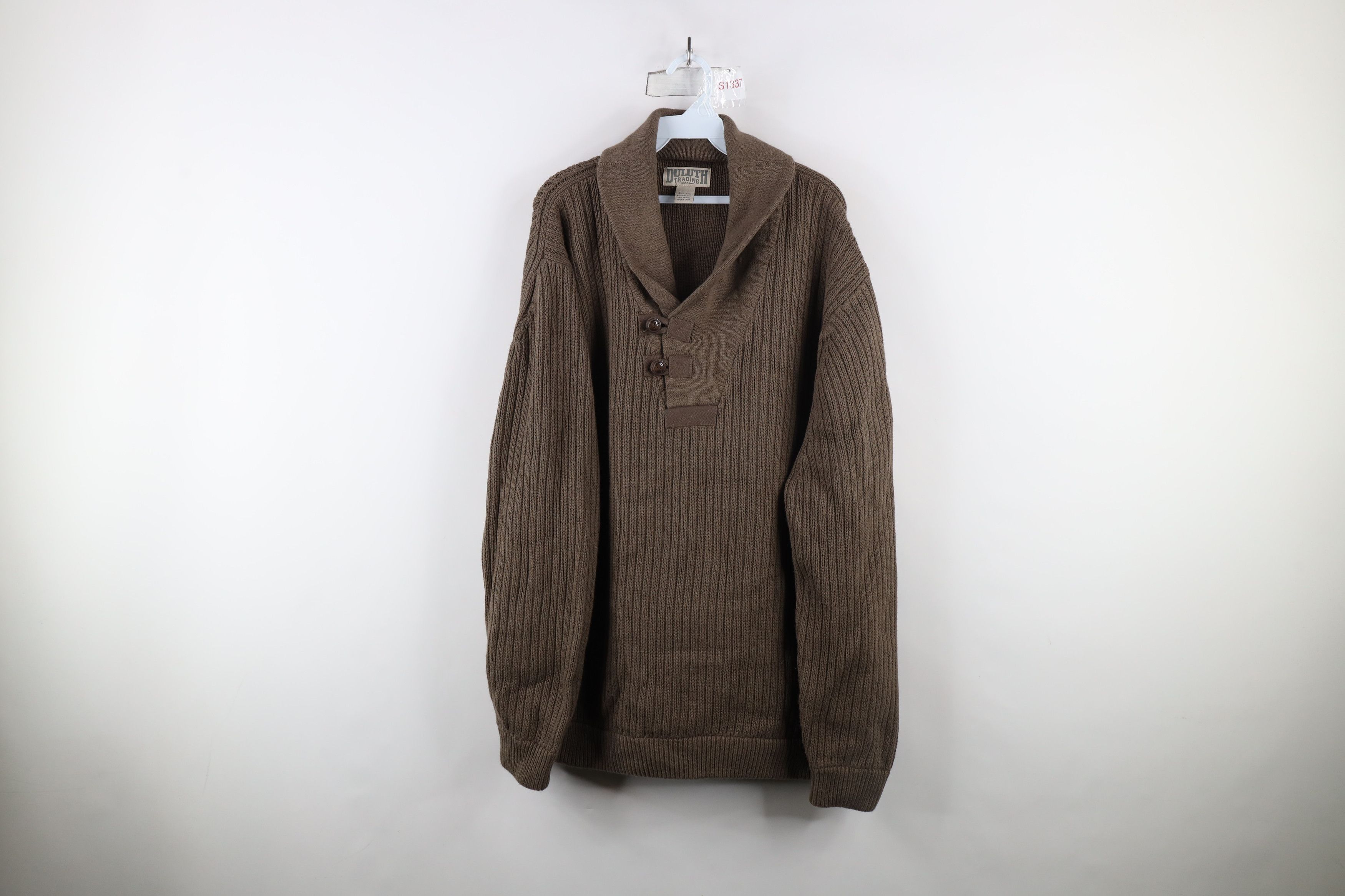 Duluth Trading Company × Vintage Duluth Trading Co Knit High Neck Military Pullover Sweater Size US XXL / EU 58 / 5 - 1 Thumbnail