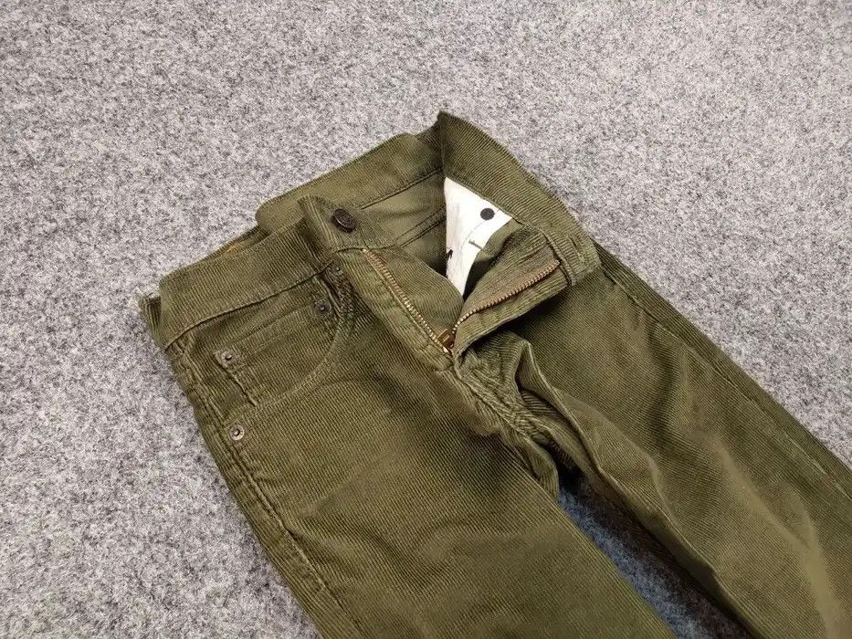 Levi's Vintage Levi’s 511 Green Corduroy Pants Olive Velvet Jeans Size US 28 / EU 44 - 4 Thumbnail