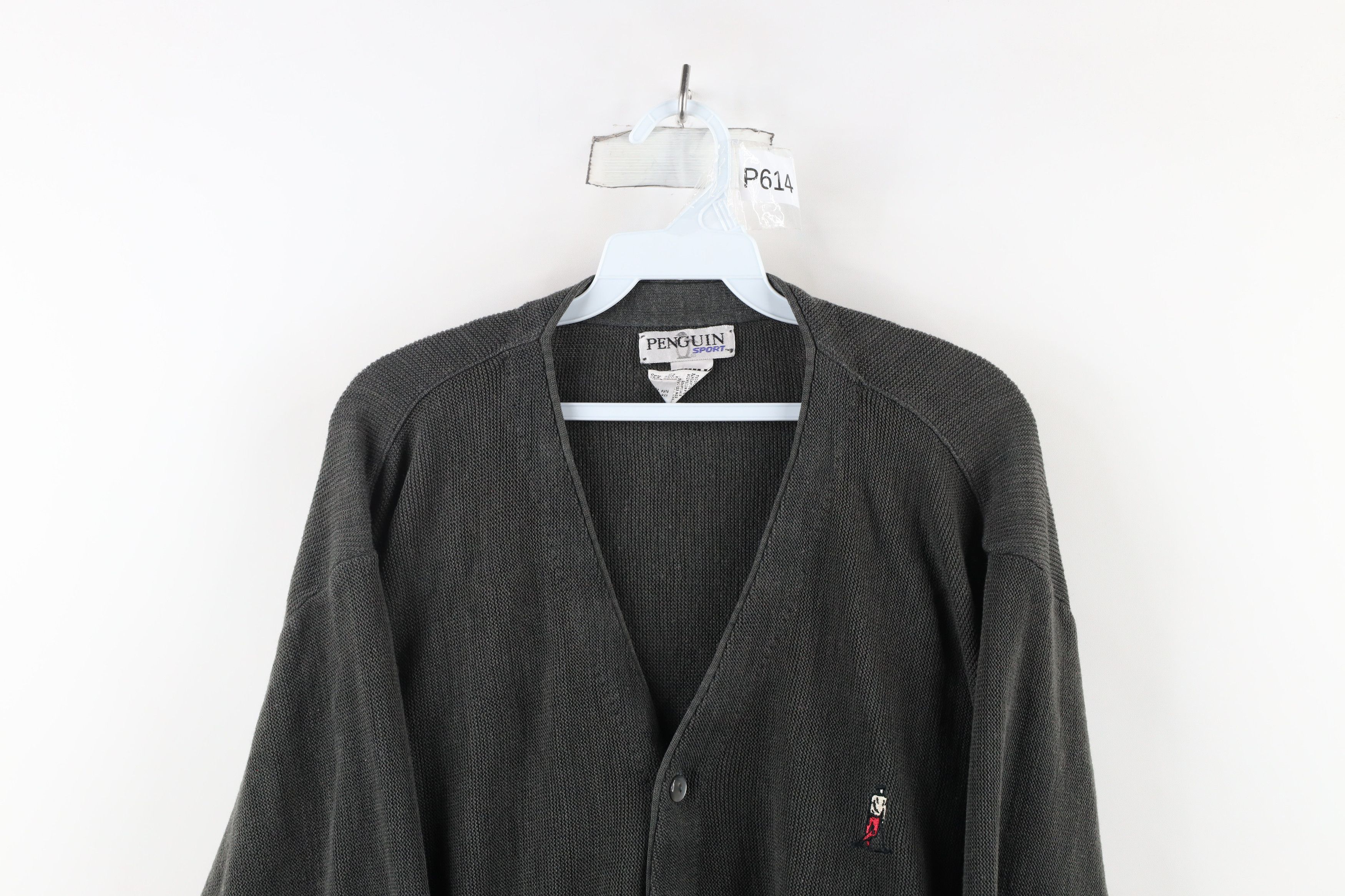 Vintage Vintage 90s Streetwear Knit Button Cardigan Sweater Gray USA Size US XL / EU 56 / 4 - 2 Thumbnail