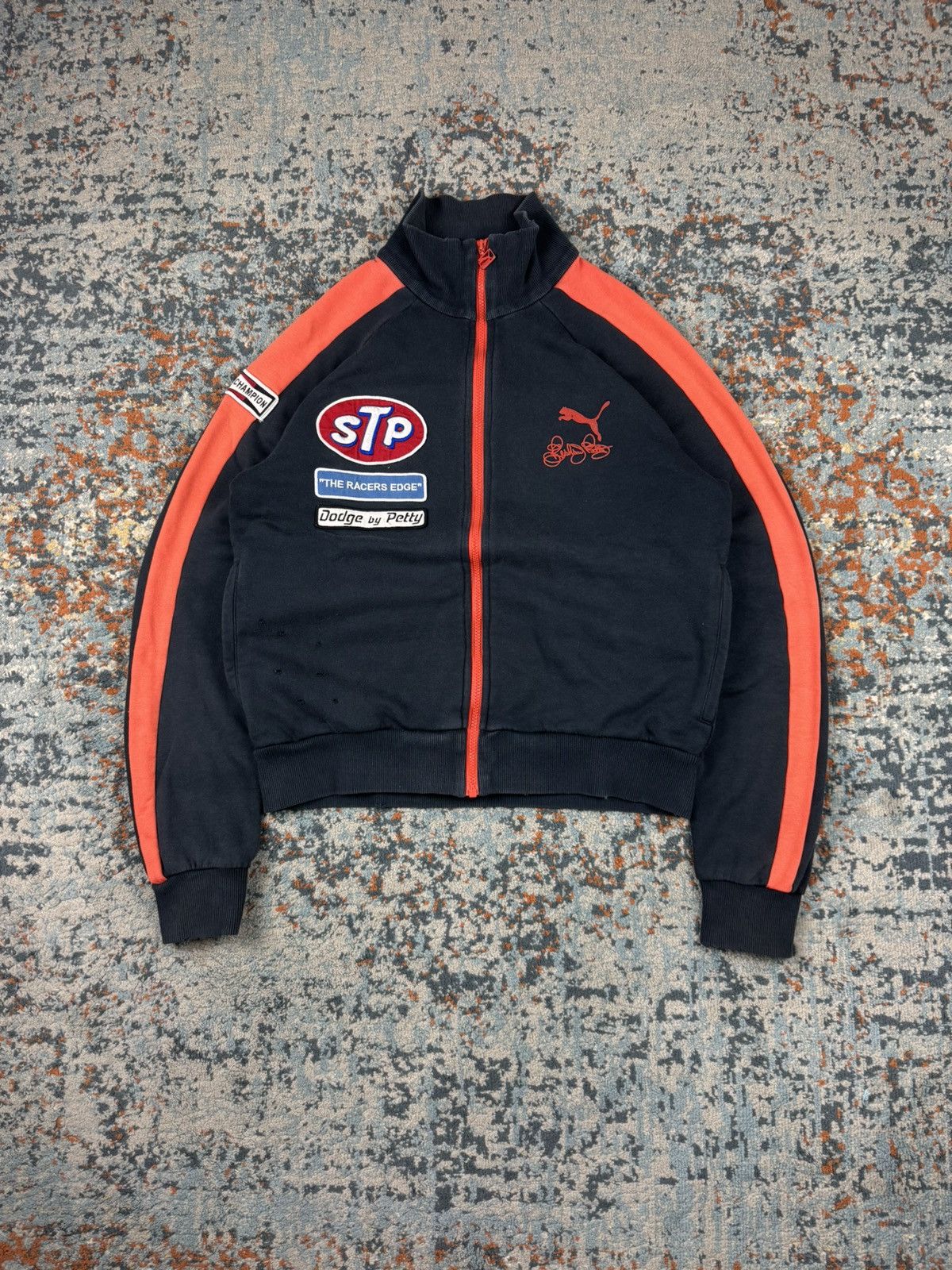 Rare Puma X Dodge Richard Petty STP NASCAR zip sweatshirt