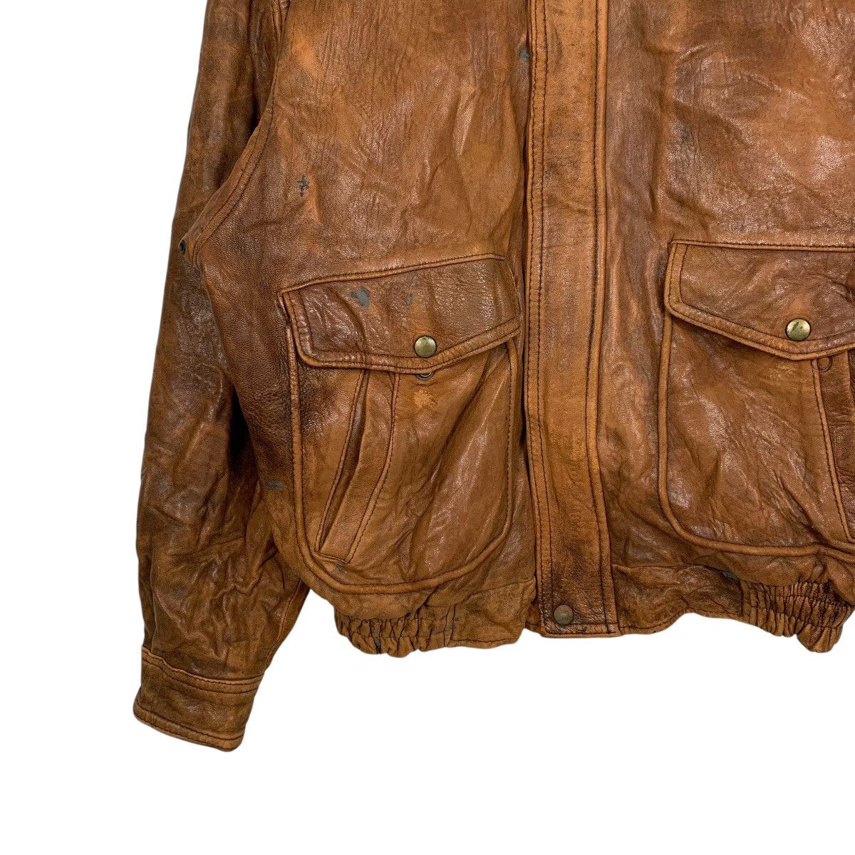 Japanese Brand Japanese Brand Jtylwear Leather Flight Jacket Size US L / EU 52-54 / 3 - 3 Thumbnail