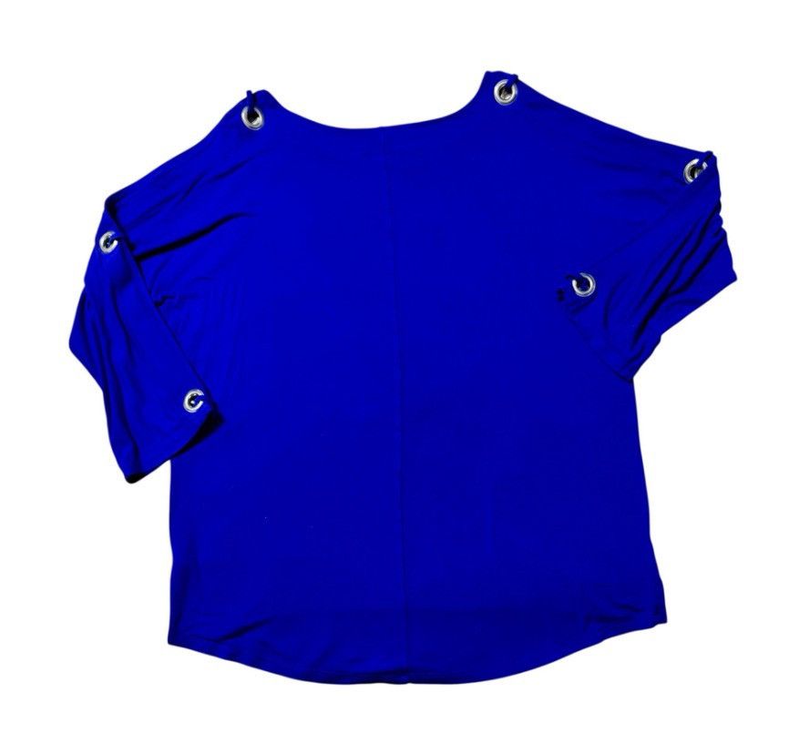 Other Cable & Gauge Royal Blue Grommet Cold-Shoulder Top Womens XL Size XL / US 12-14 / IT 48-50 - 2 Thumbnail