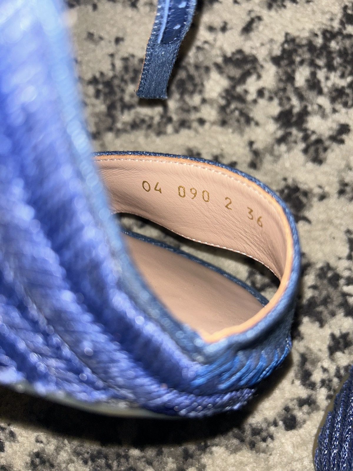 Valentino Valentino Garavani Rockstud Denim Espadrille Wedge Sandal Size US 6 / IT 36 - 5 Thumbnail