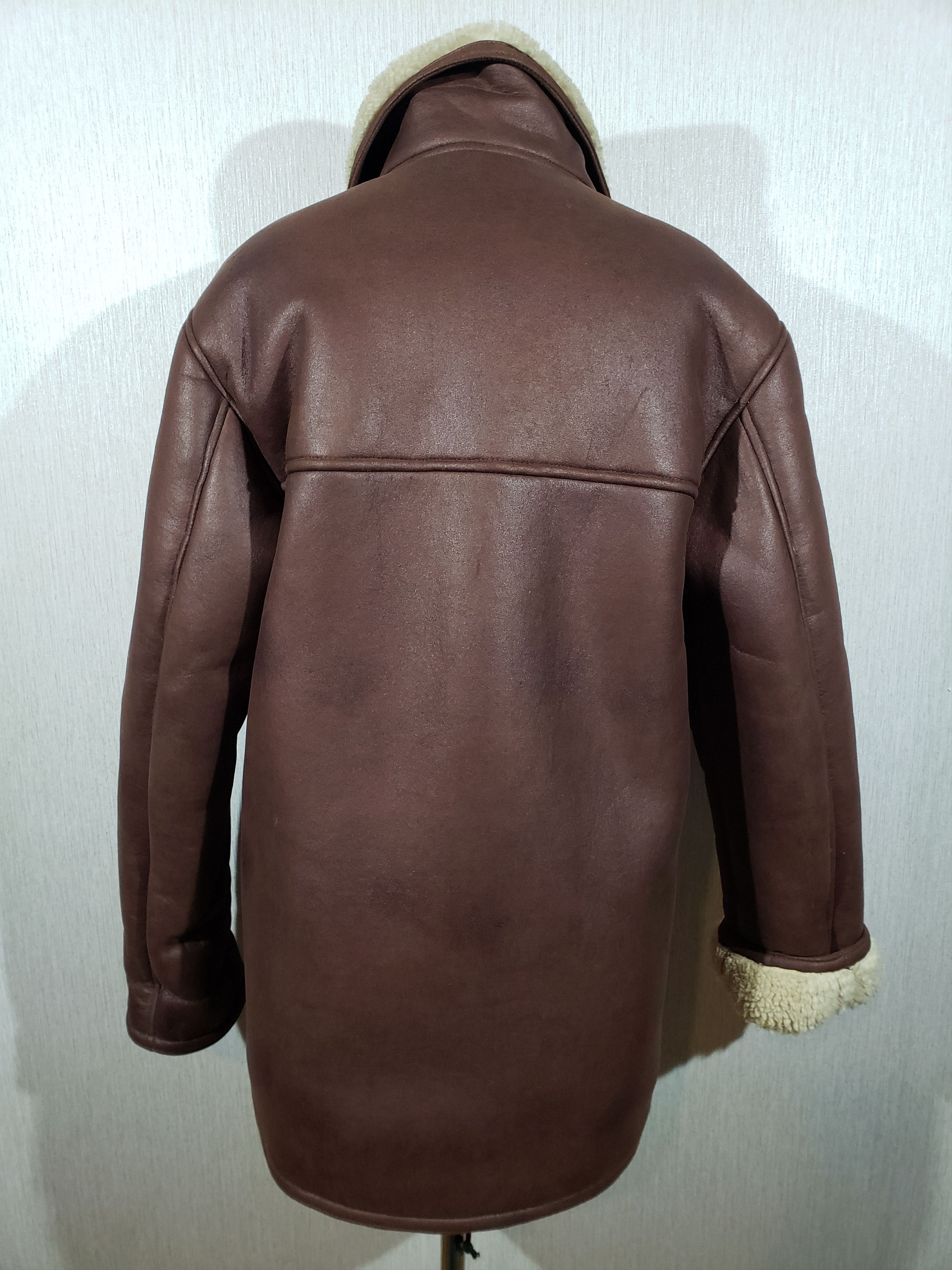 Other Men's brown faux fur sheepskin coat. Size US M / EU 48-50 / 2 - 3 Thumbnail
