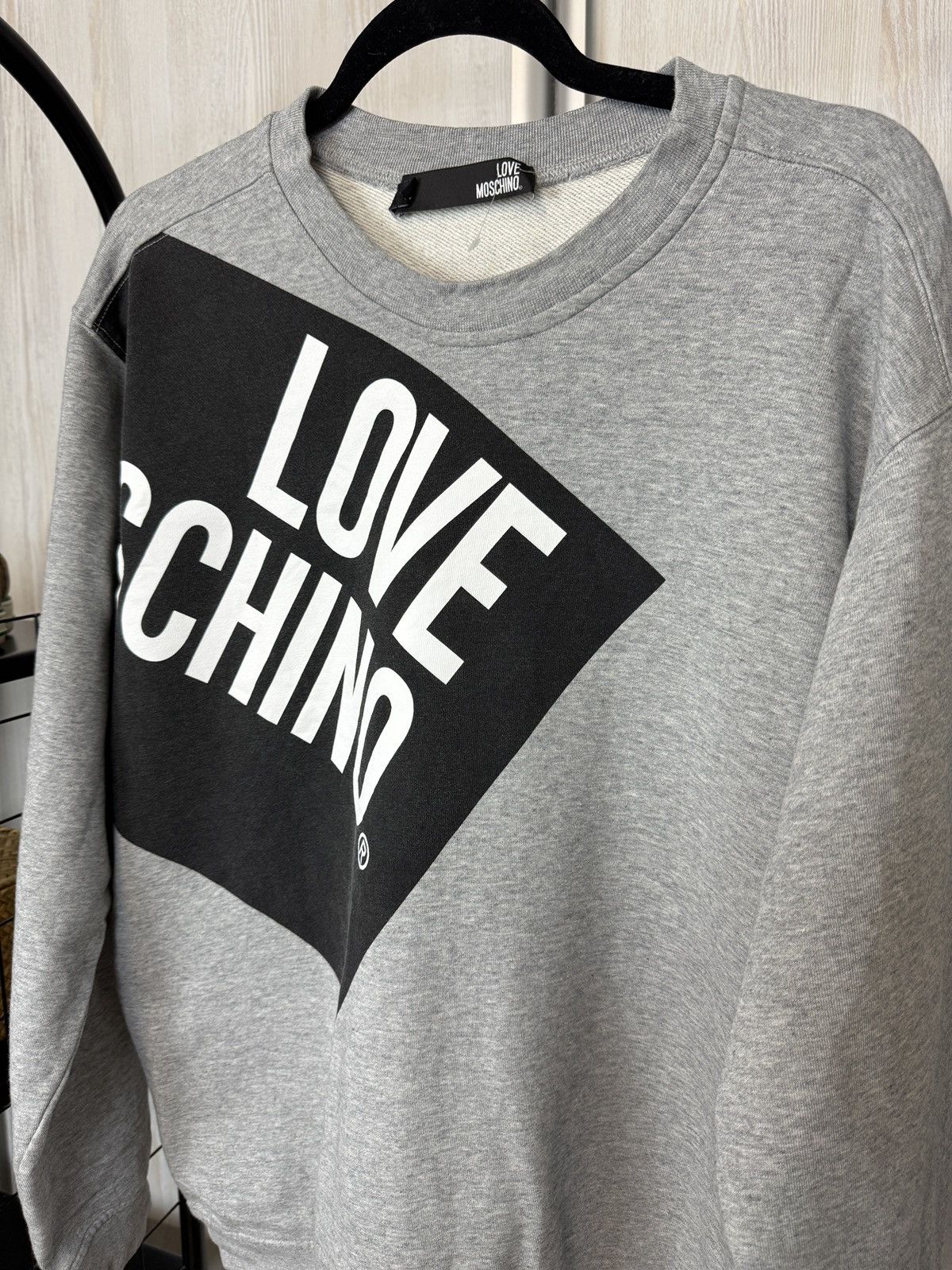 Moschino Love Moschino big logo vintage grey sweatshirt size XL Size US XL / EU 56 / 4 - 5 Thumbnail