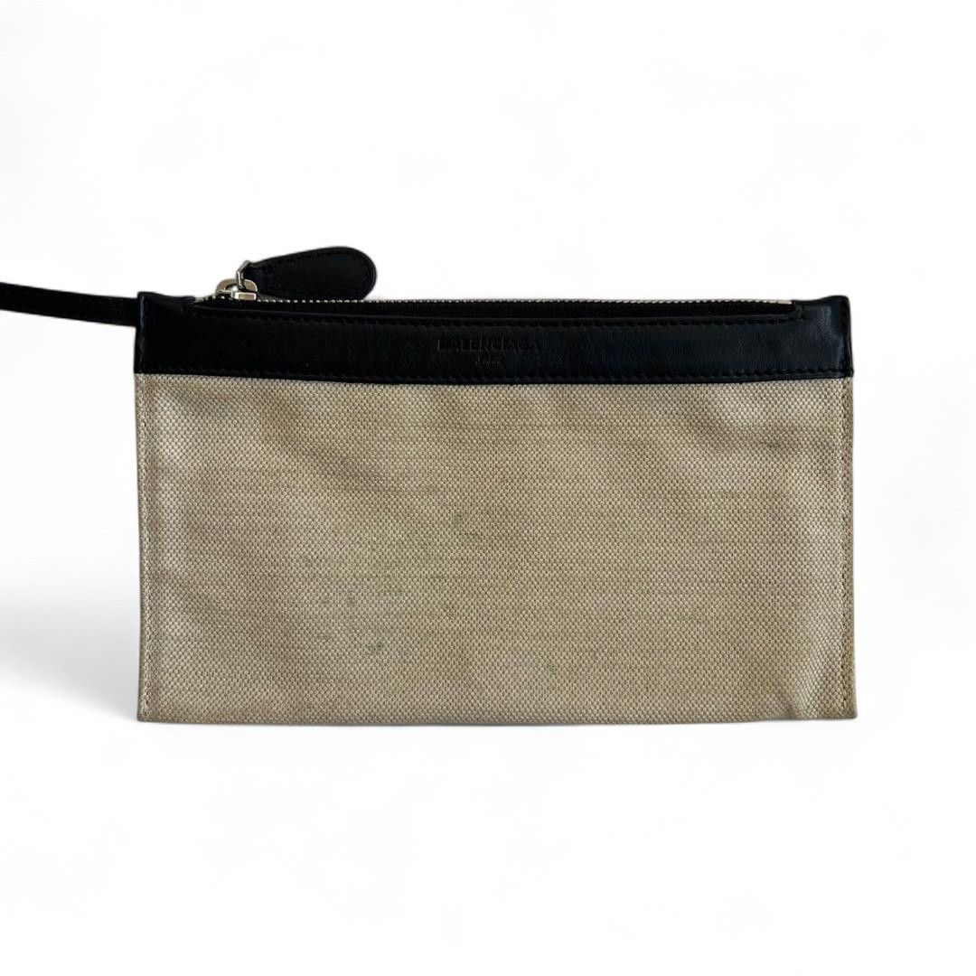 Balenciaga Balenciaga - Cabas Canvas Handbag Leather Paris Tote Black Size ONE SIZE - 5 Thumbnail