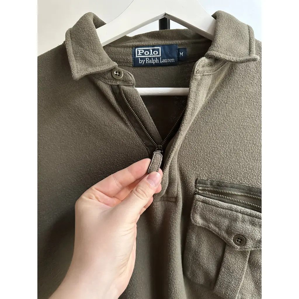 Polo Ralph Lauren Vintage Polo Ralph Lauren Tactical Pocket Quarter Zip Fleece Size US M / EU 48-50 / 2 - 5 Thumbnail