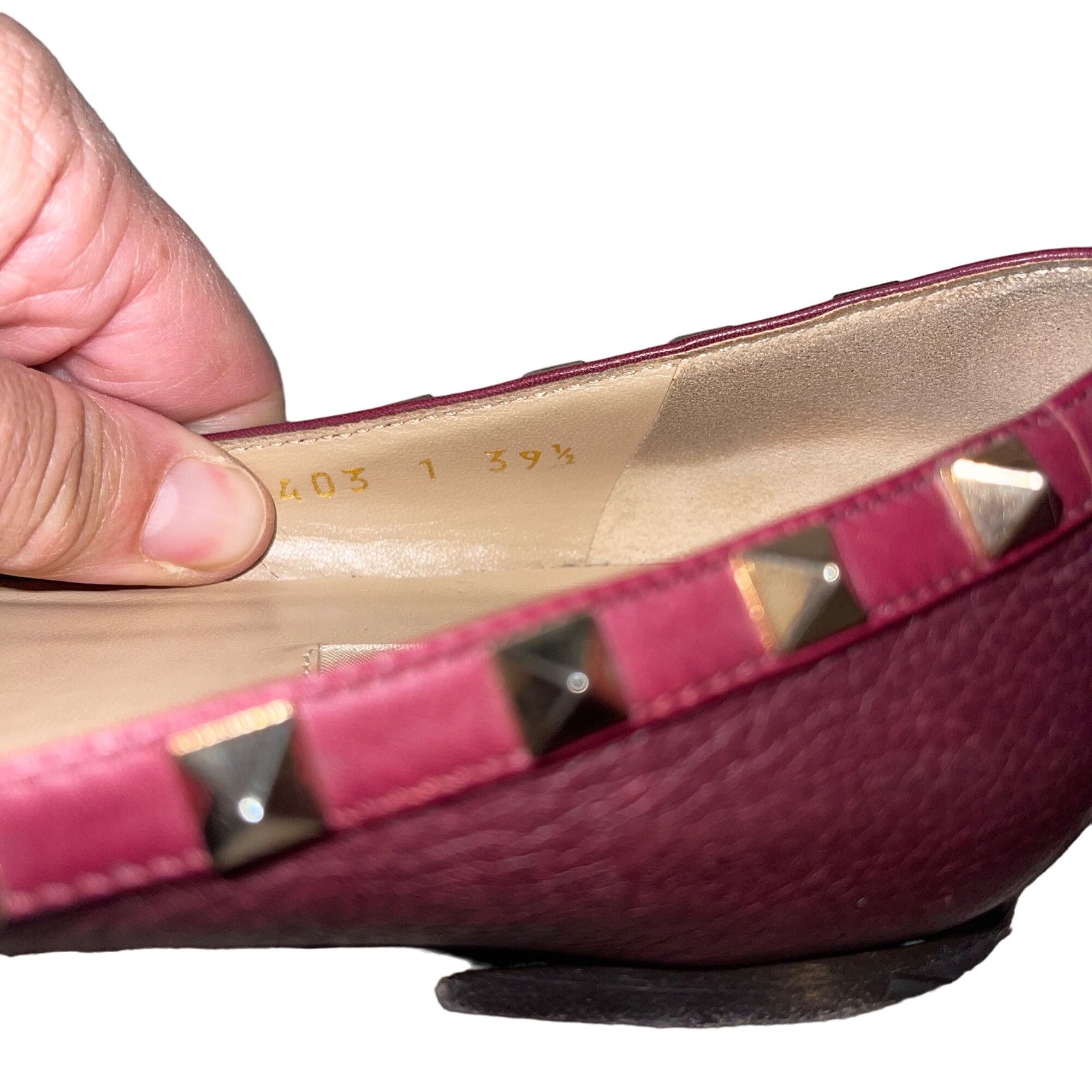 Valentino Valentino Garavan Womens Flats Size 9.5 Burgundy Size US 9.5 / IT 39.5 - 7 Thumbnail