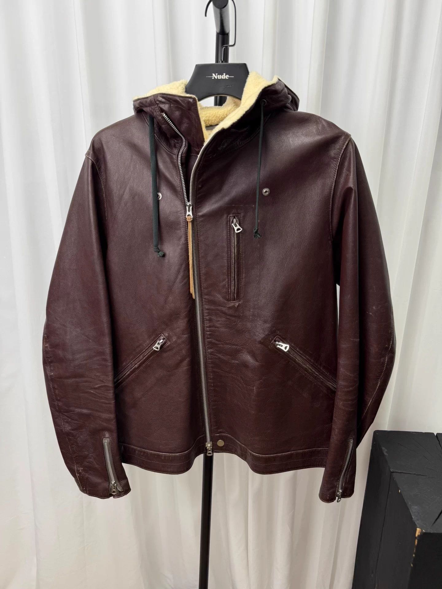 Undercover UNDERCOVER 10AW Diagonal Zipper Leather Jacket Size US L / EU 52-54 / 3 - 3 Thumbnail