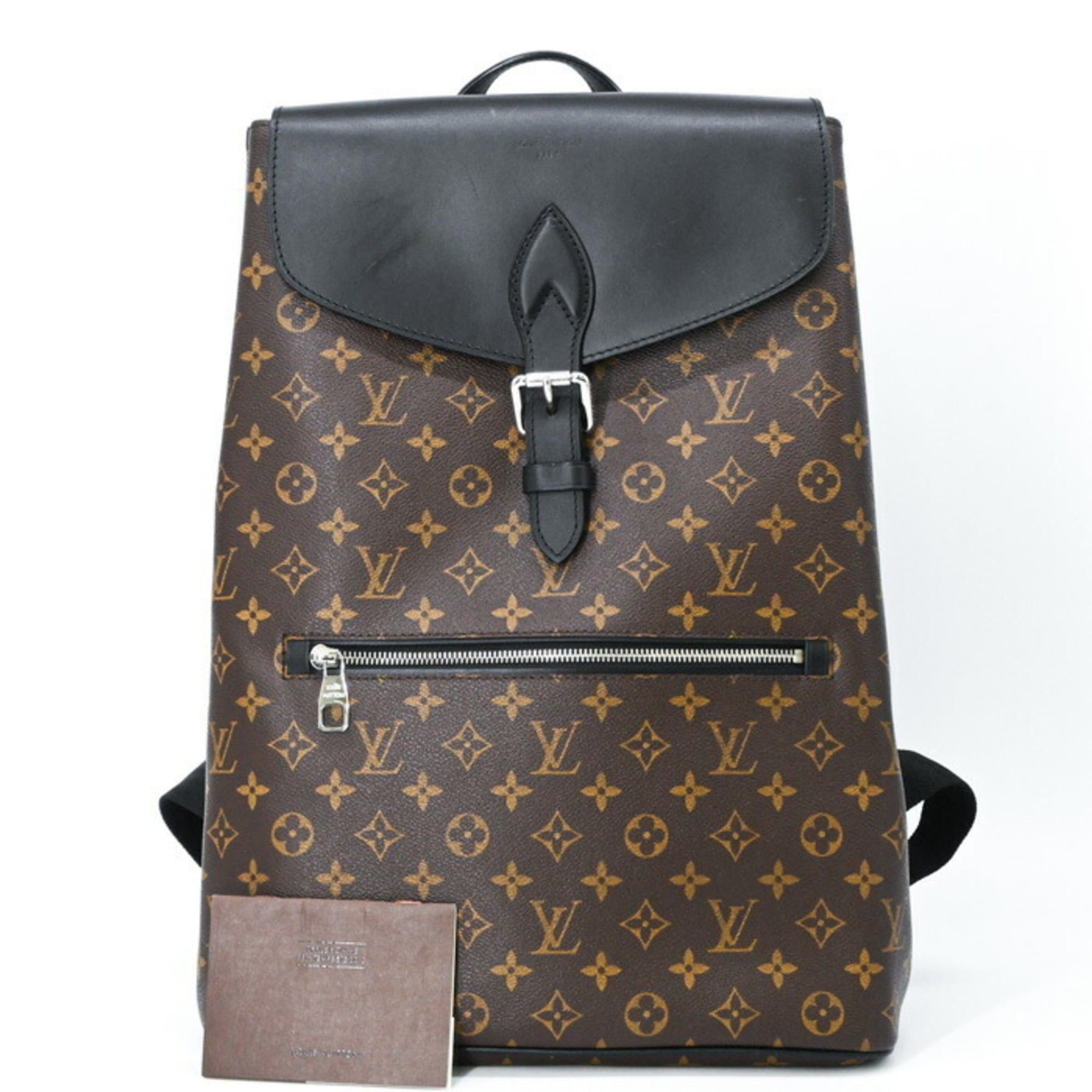 Louis Vuitton LOUIS VUITTON Monogram Macassar Parc Backpack, Leather, Brown and Black, M40637 Size ONE SIZE - 1 Thumbnail