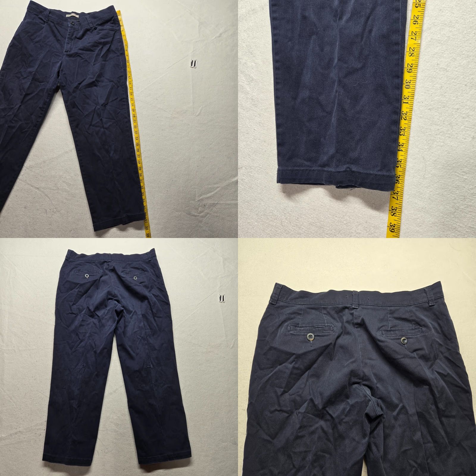 Lee Lee Pants Dress Pants Women 14P Black Mid Rise Straight Petite Easy Care Pockets Mens? Size 36" / US 14 / IT 50 - 8 Thumbnail