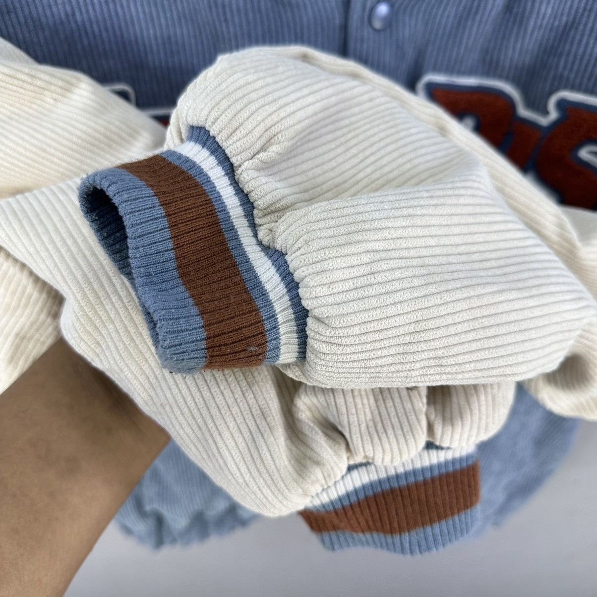 Japanese Brand Corduroy Varsity Jacket by Chip Clip Japanese Brand Size US L / EU 52-54 / 3 - 9 Thumbnail