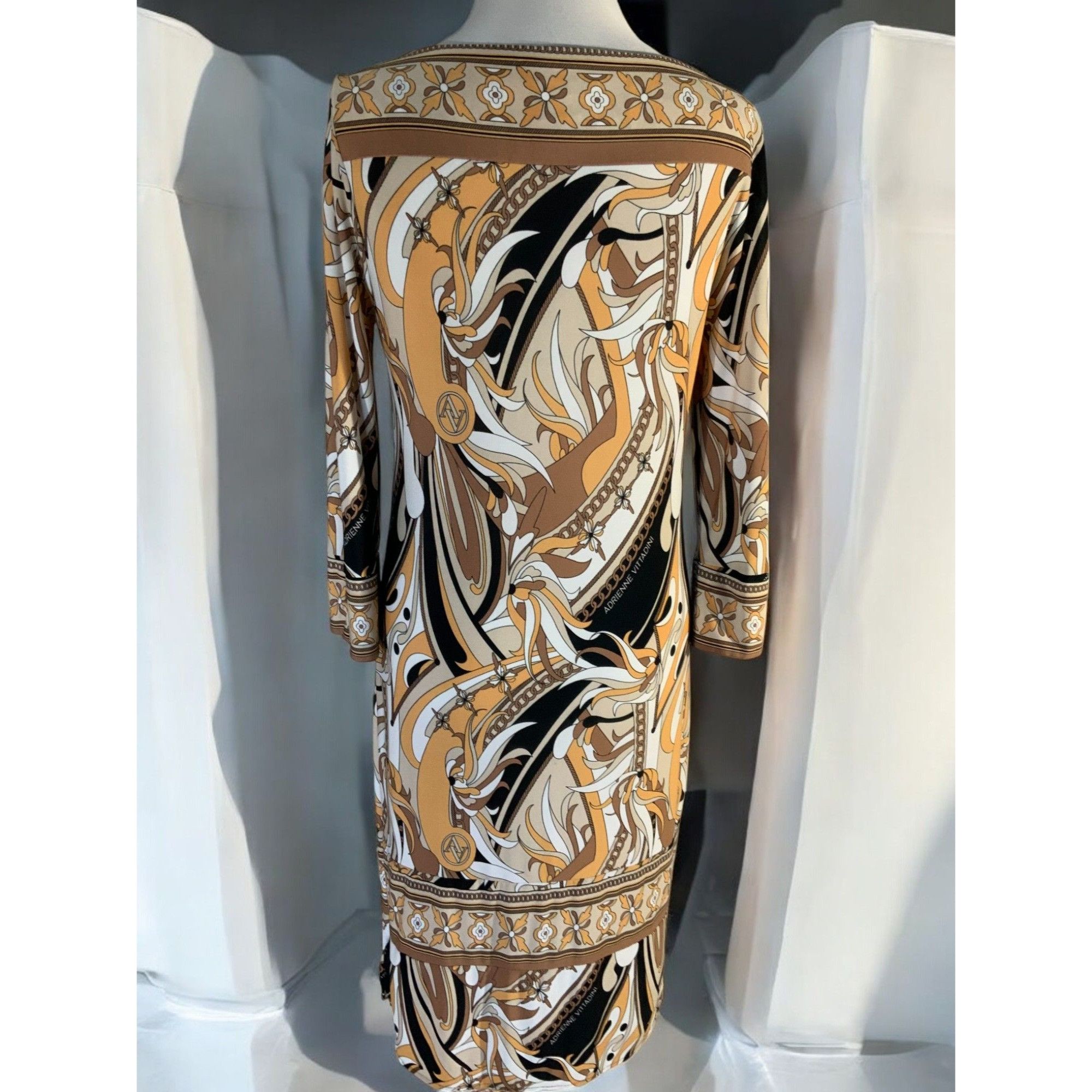 Designer Adrienne Vittadini Womens Small Midi Designer Dress Size S / US 4 / IT 40 - 4 Thumbnail
