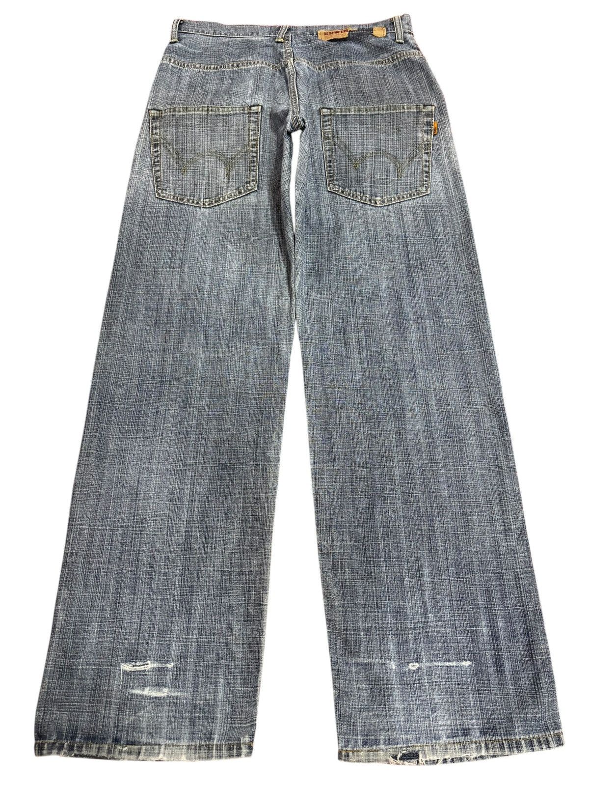 Edwin × Self Edge × Vintage 90s Vintage Edwin 505D Selvedge Orange Tag Jeans Size US 30 / EU 46 - 3 Thumbnail