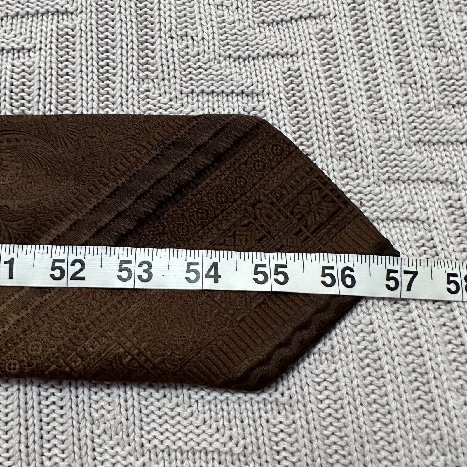 Oleg Cassini Vintage Oleg Cassini brown monotone paisley men's tie Size ONE SIZE - 4 Thumbnail