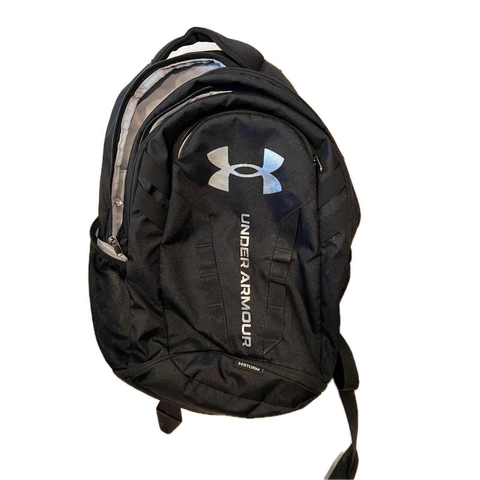 Under Armour Under Armour Black Silver Hustle 5.0 Backpack Size ONE SIZE - 1 Thumbnail