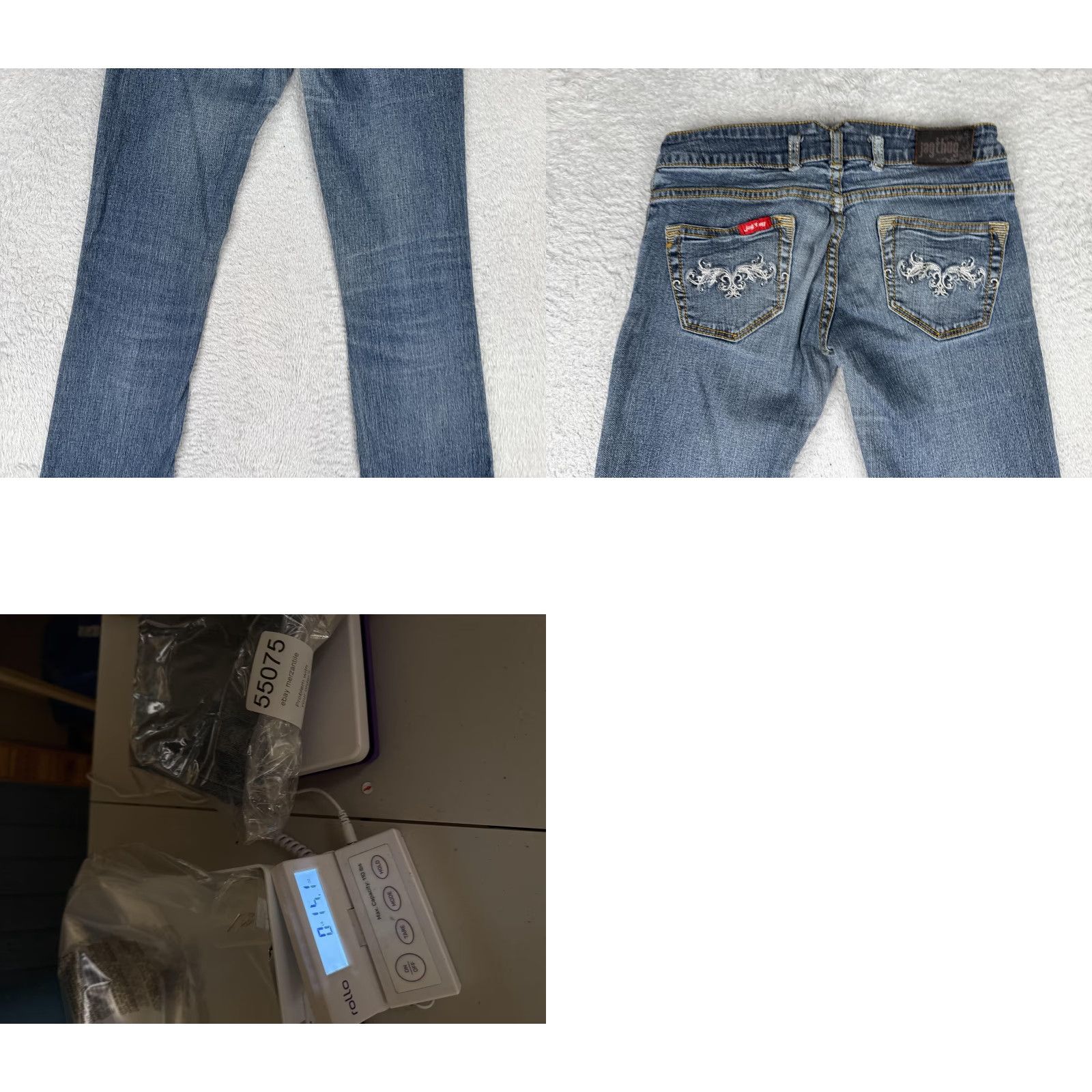 Denime JAGTHUG Jeans Bootcut Juniors 26 Blue Med Wash Low Rise Denim 26x30 Embroidered City Womens Juniors Jeans Bag Size 26" / US 2 / IT 38 - 10 Thumbnail