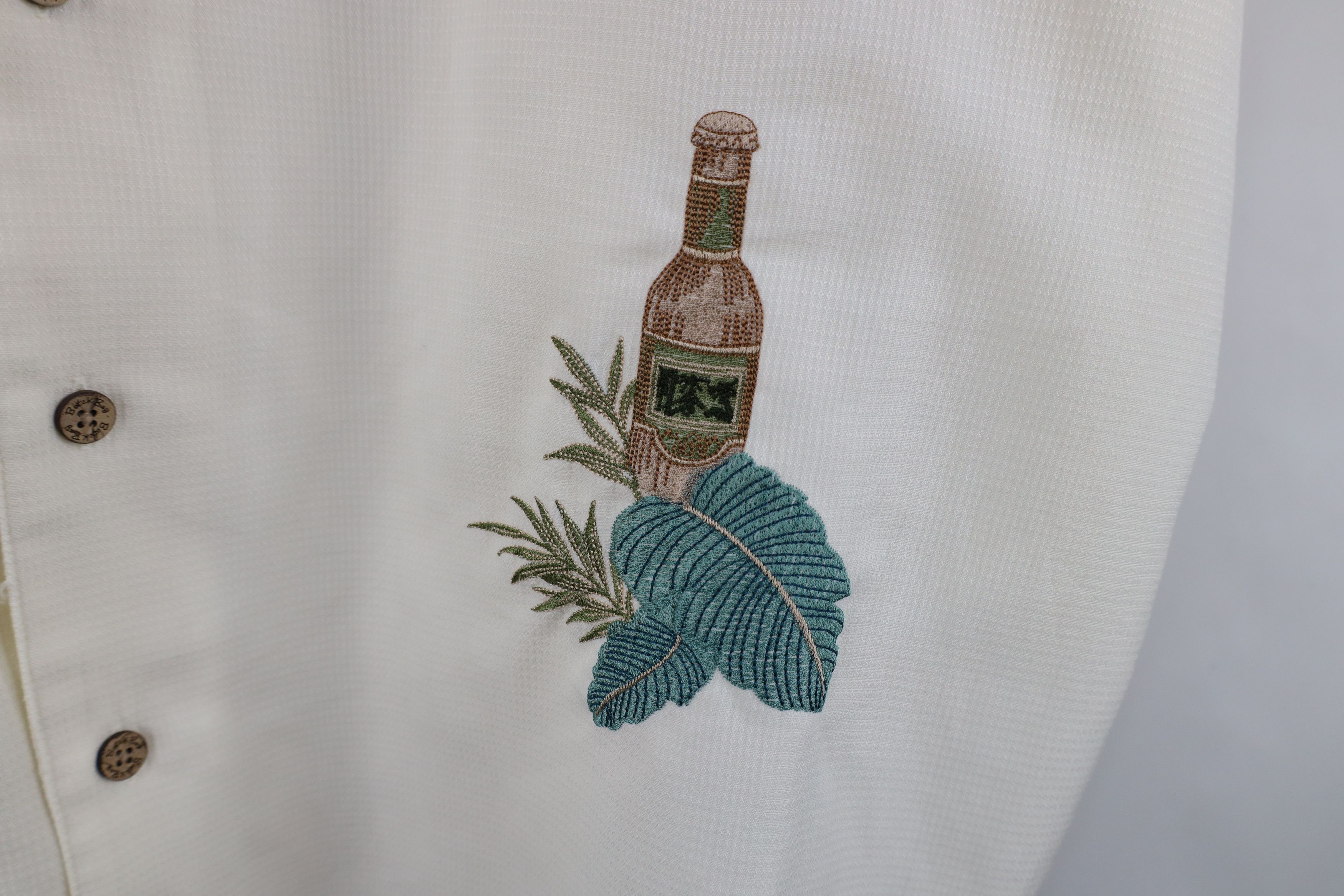 Vintage Vintage 90s Streetwear Beer Beach Luau Button Shirt Cream Size US XXL / EU 58 / 5 - 4 Thumbnail