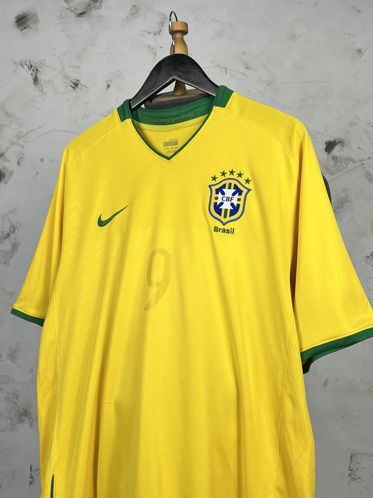 Nike Vintage Nike Brazil National Team Jersey 9 Size L - XL Size US XL / EU 56 / 4 - 2 Thumbnail