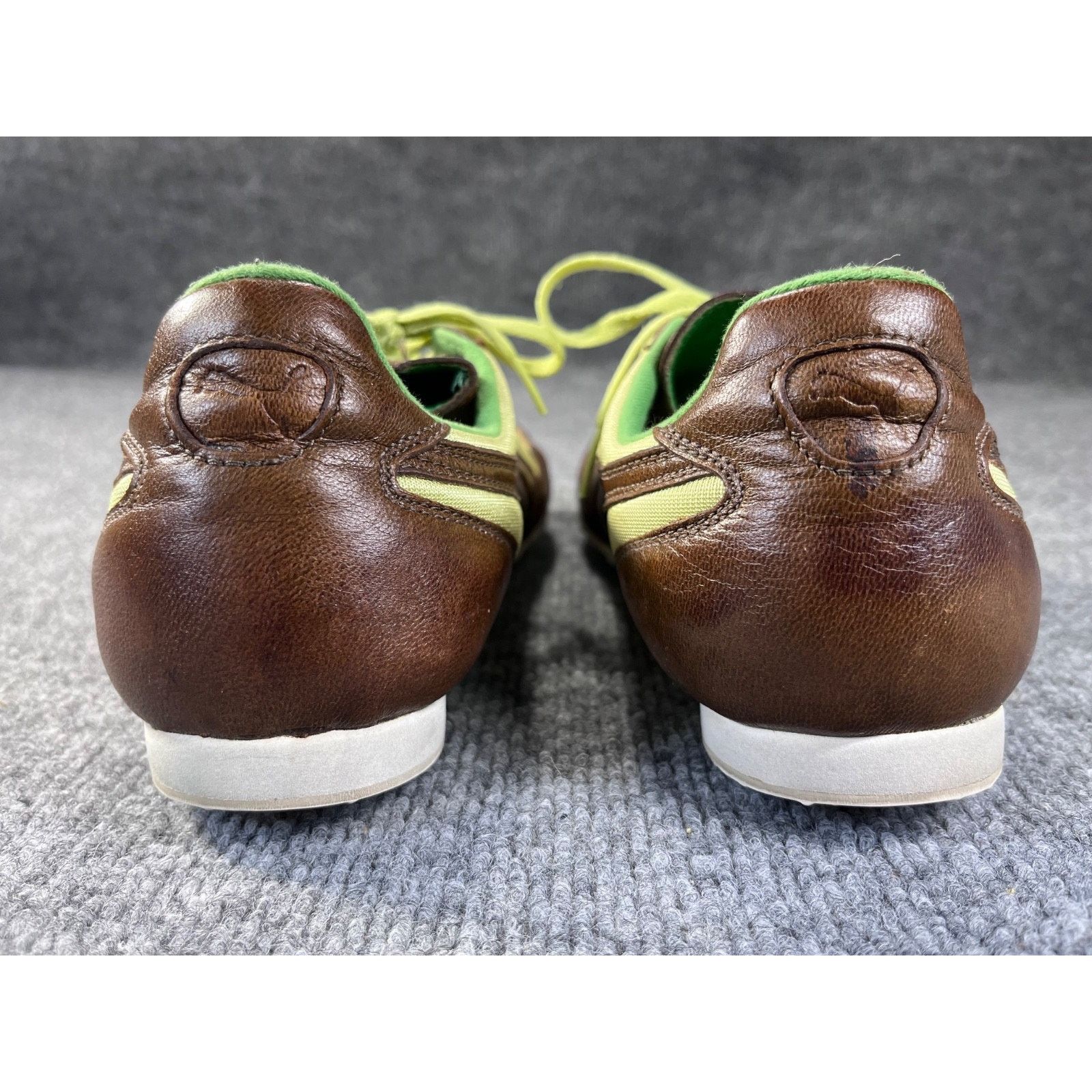 Puma Unique! VTG Puma Womens Shoes Lime Green / Brown Leather 9.5 Size US 9.5 / IT 39.5 - 5 Thumbnail