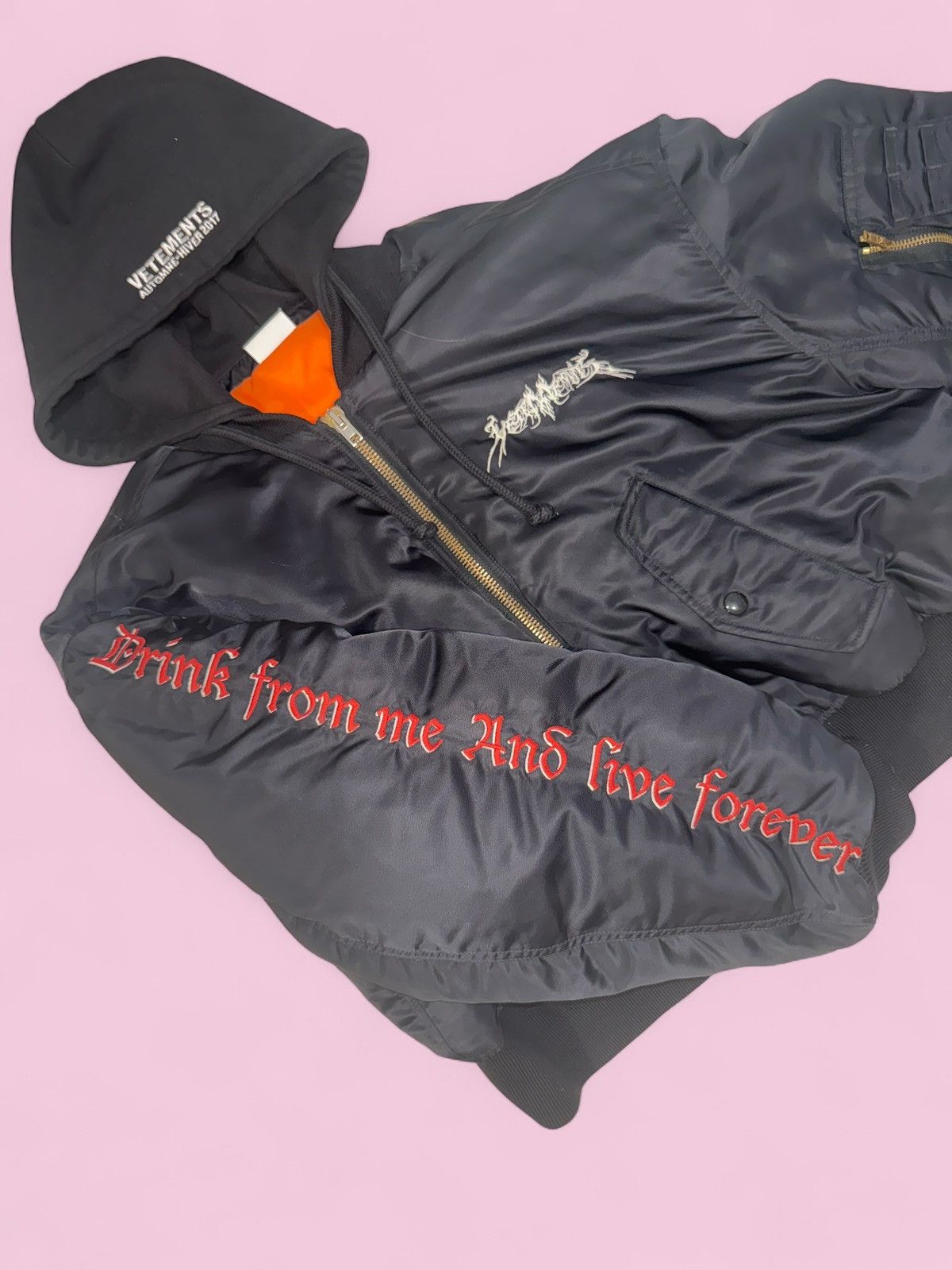 Vetements Vetements AW17 Total Fucking Darkness Bomber Size US S / EU 44-46 / 1 - 3 Thumbnail