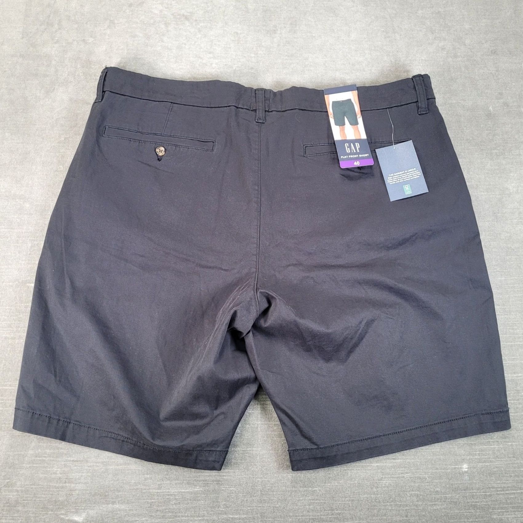 Gap Gap Y2K Mens Chino Shorts Navy Blue Flat Front Size 40 New Old Stock Size US 40 / EU 56 - 3 Thumbnail