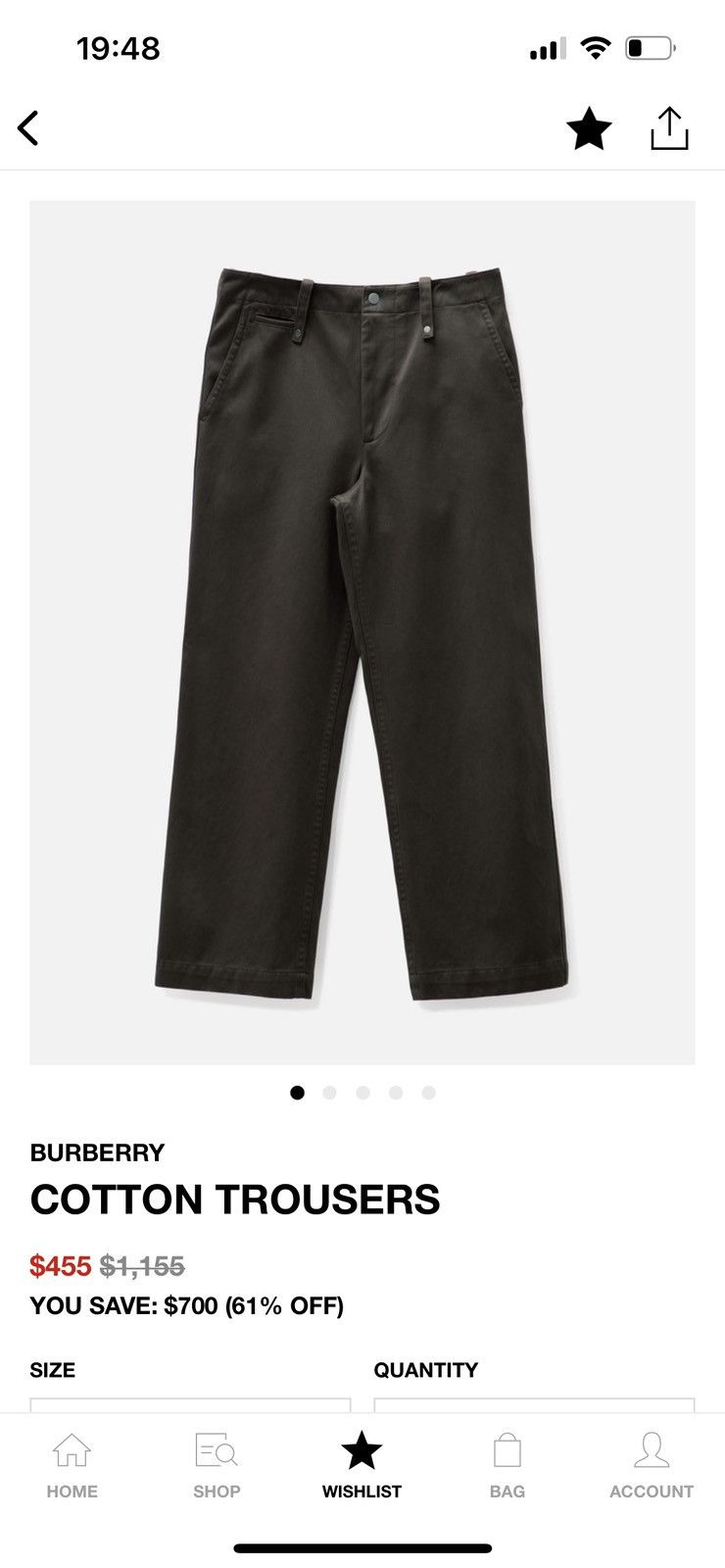 Burberry Burberry Cotton Trousers Size US 34 / EU 50 - 6 Thumbnail