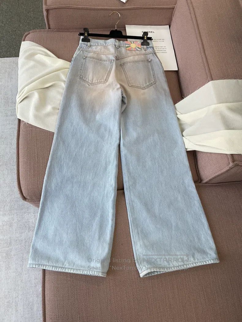 Chanel Chanel Orange gradient wide-leg jeans Size 24" / US 00 / IT 34 - 3 Thumbnail