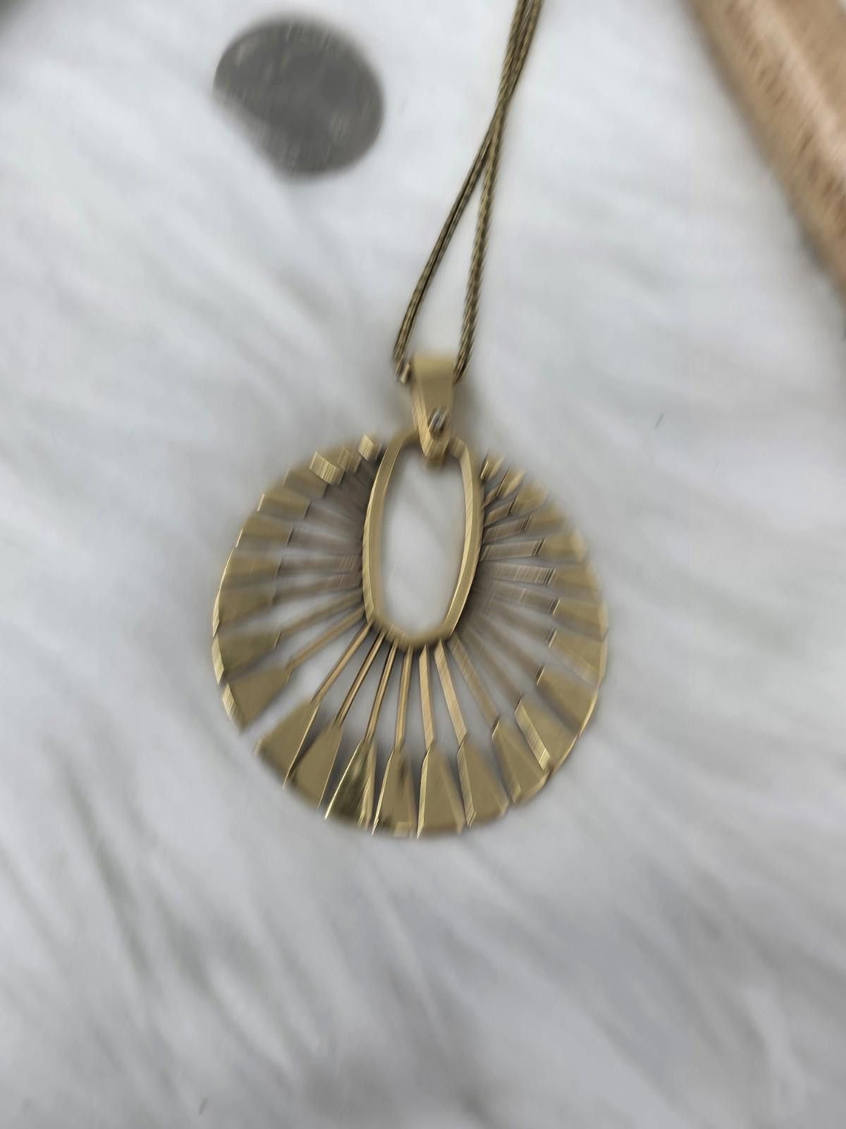 Other Kendra Scott Gold Tone Sunburst Pendant Necklace 32" Size ONE SIZE - 5 Thumbnail