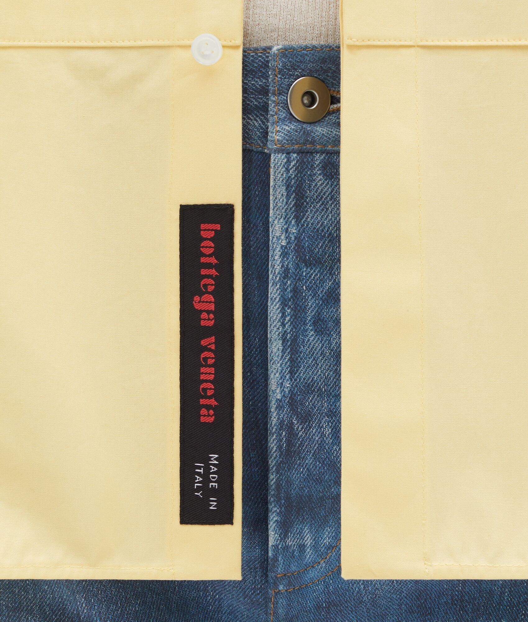 Bottega Veneta o1n1vont0625 Cotton Shirt in Barley Size XS / US 0-2 / IT 36-38 - 4 Thumbnail