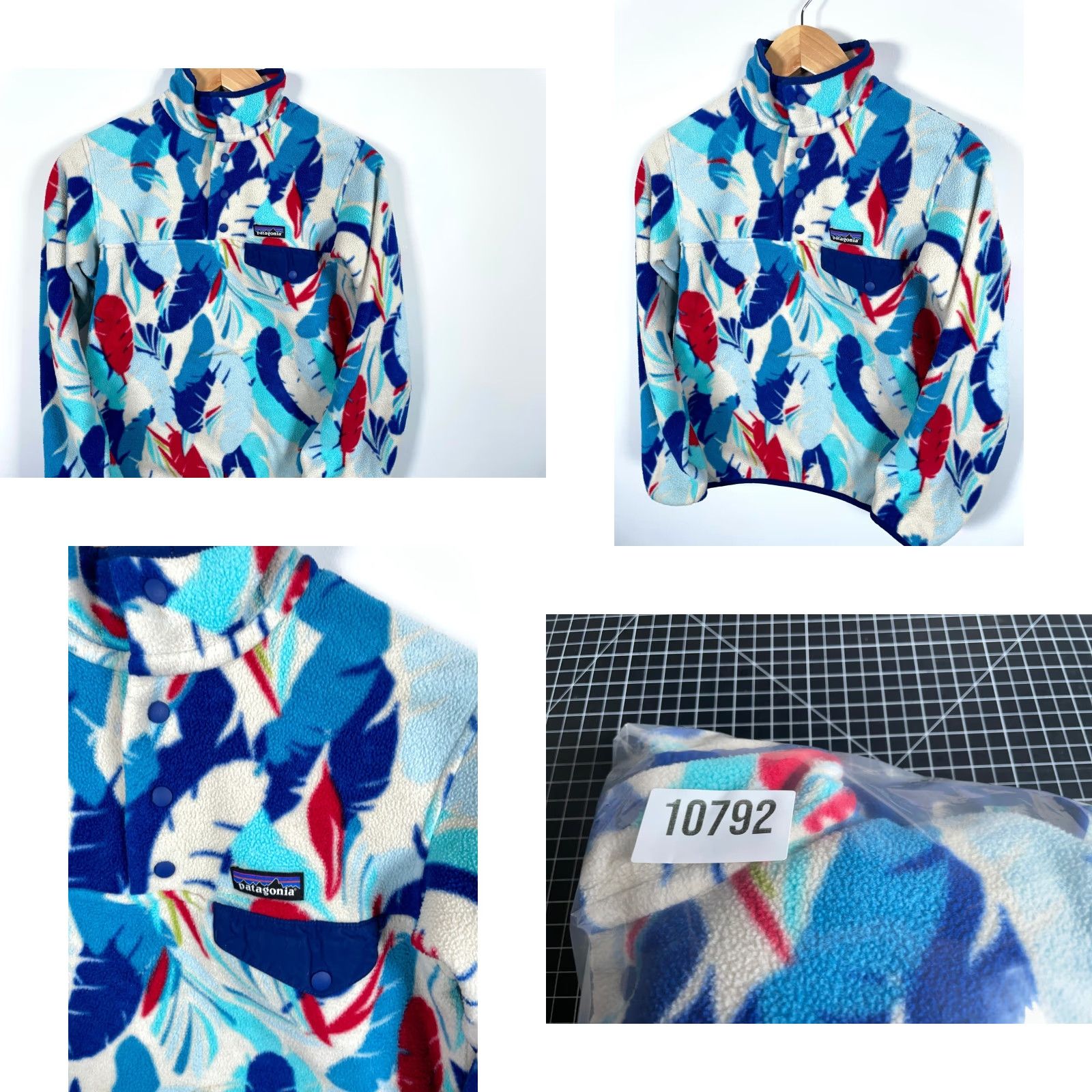 Patagonia Patagonia Synchilla Snap T Fleece Women's Small Blue Feather Pullover Jacket Size S / US 4 / IT 40 - 9 Thumbnail
