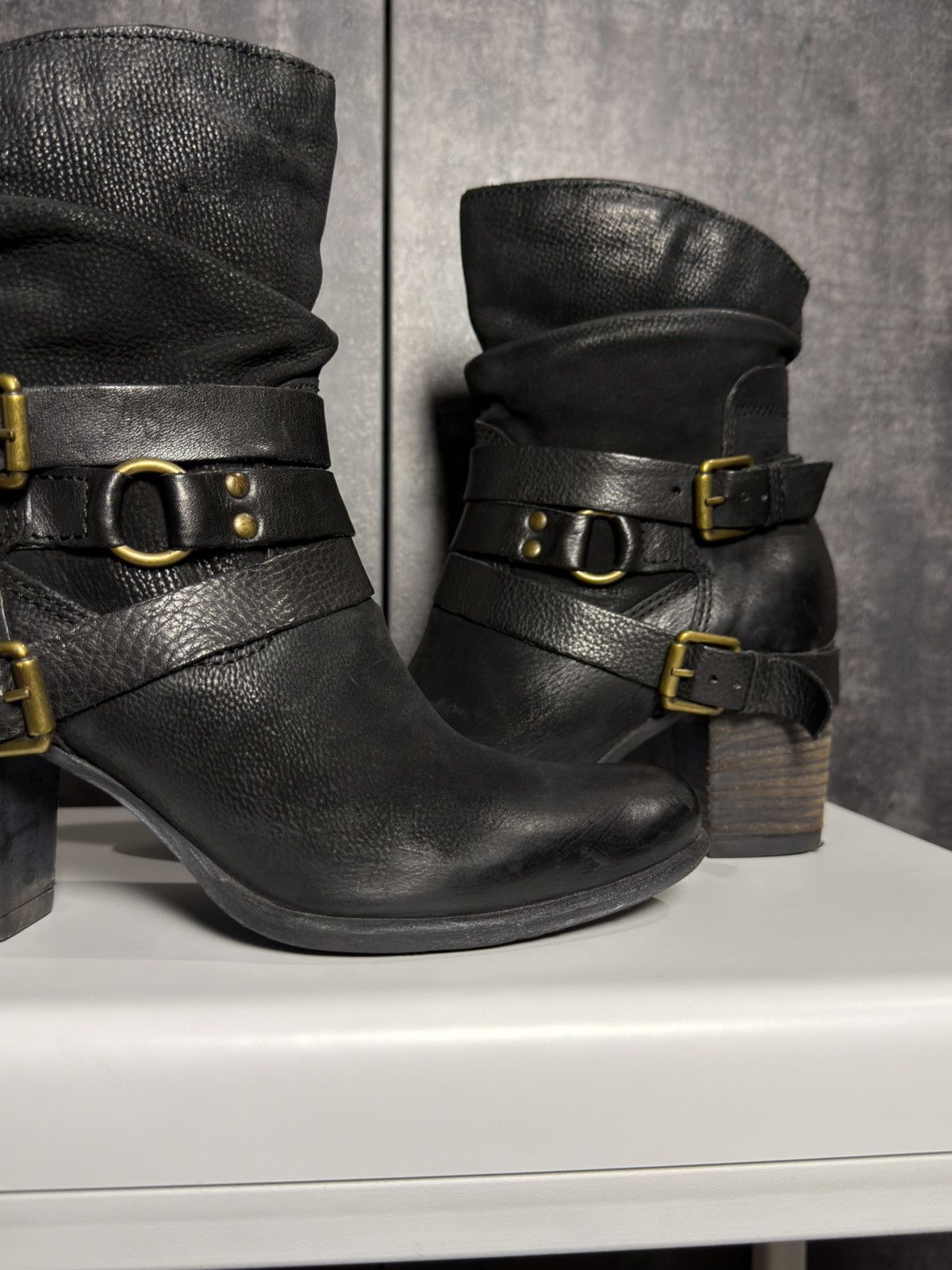Vintage Vintage Leather Belted Heels Boots Western Owens Dirk Yohji Size US 9 / IT 39 - 6 Thumbnail