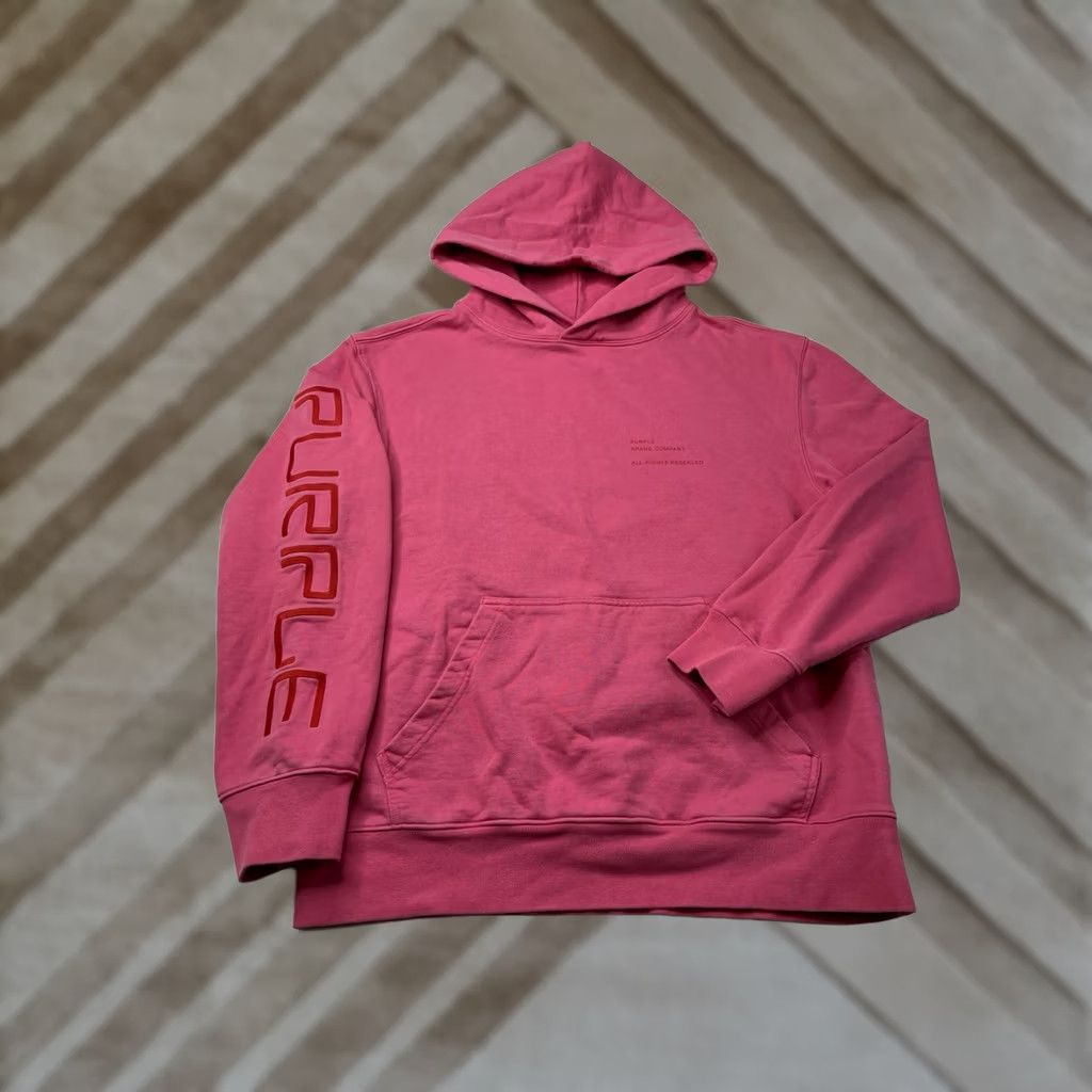 J Brand Purple Brand Hoodie Pullover Men's Size S Pink Graphic Print Hooded Pockets Crew Neck Cotton Fleece Sweatshirt Autumn Winter Fall Spring Designer logo Size US S / EU 44-46 / 1 - 1 Thumbnail