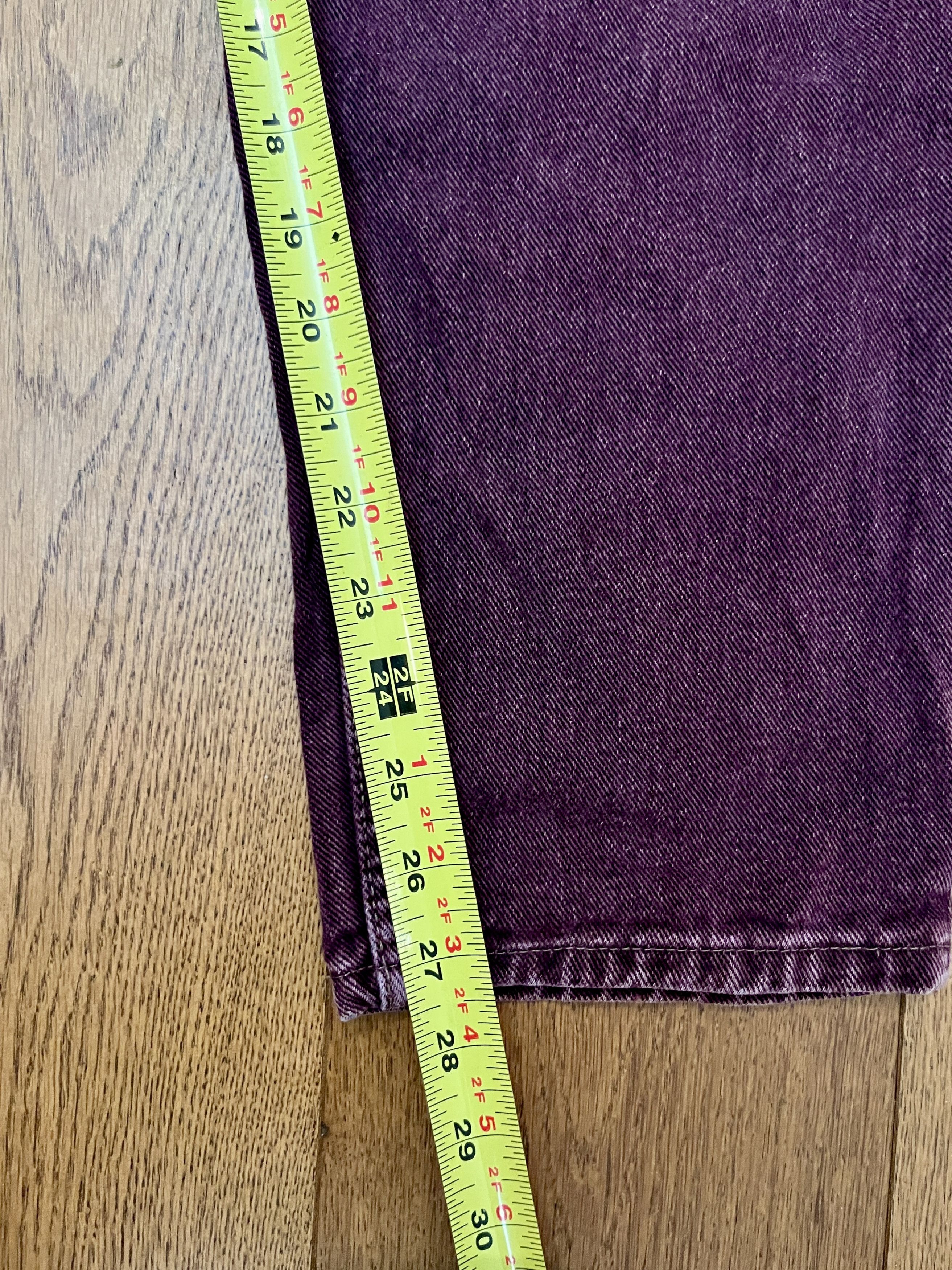 Levi's Vintage Clothing Vintage 1993 Levi's 550 Maroon Tapered Jeans Made in USA 33 Size US 33 - 4 Thumbnail